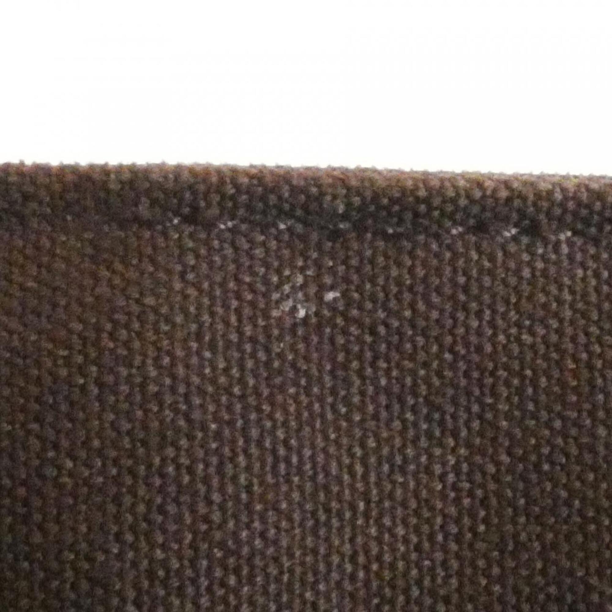 Hermes Troca Horizontal Chocolat Canvas Handbag (Pre-Owned)