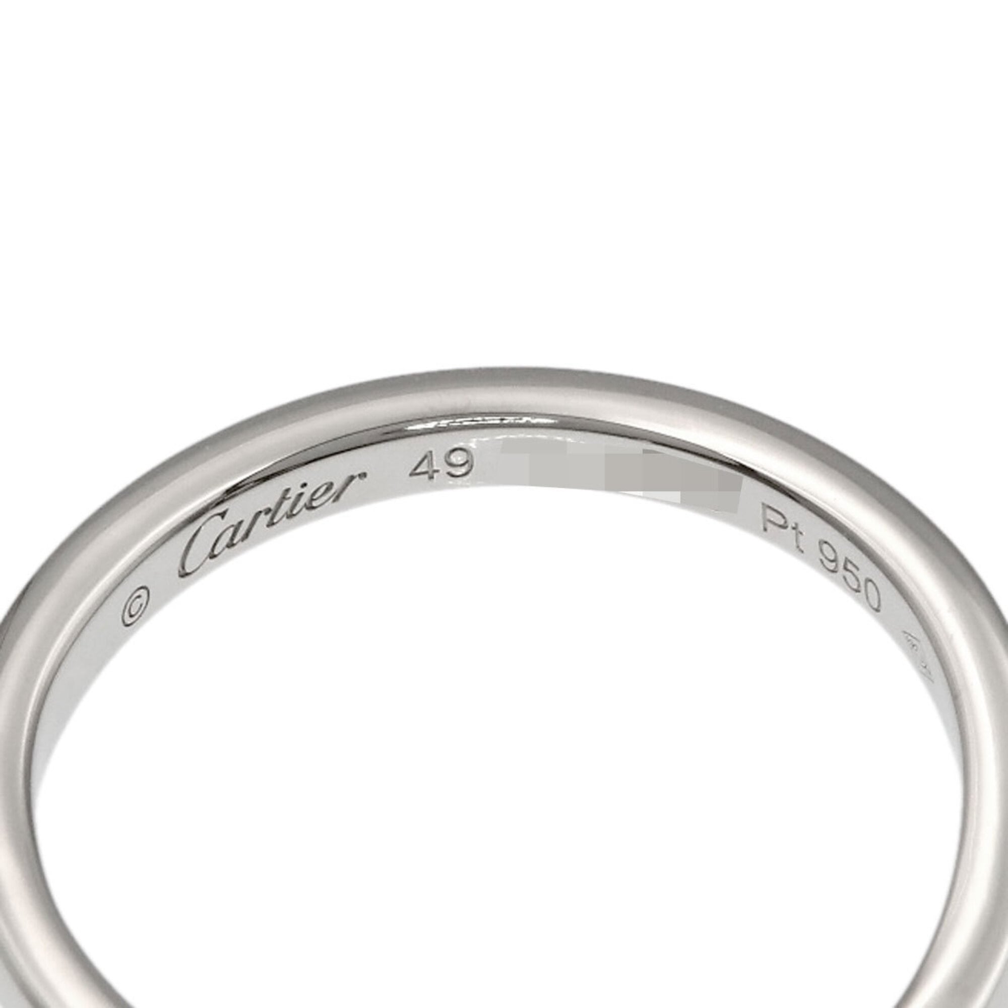 Cartier Platinum Platinum 950 Band Ring (Pre-Owned)