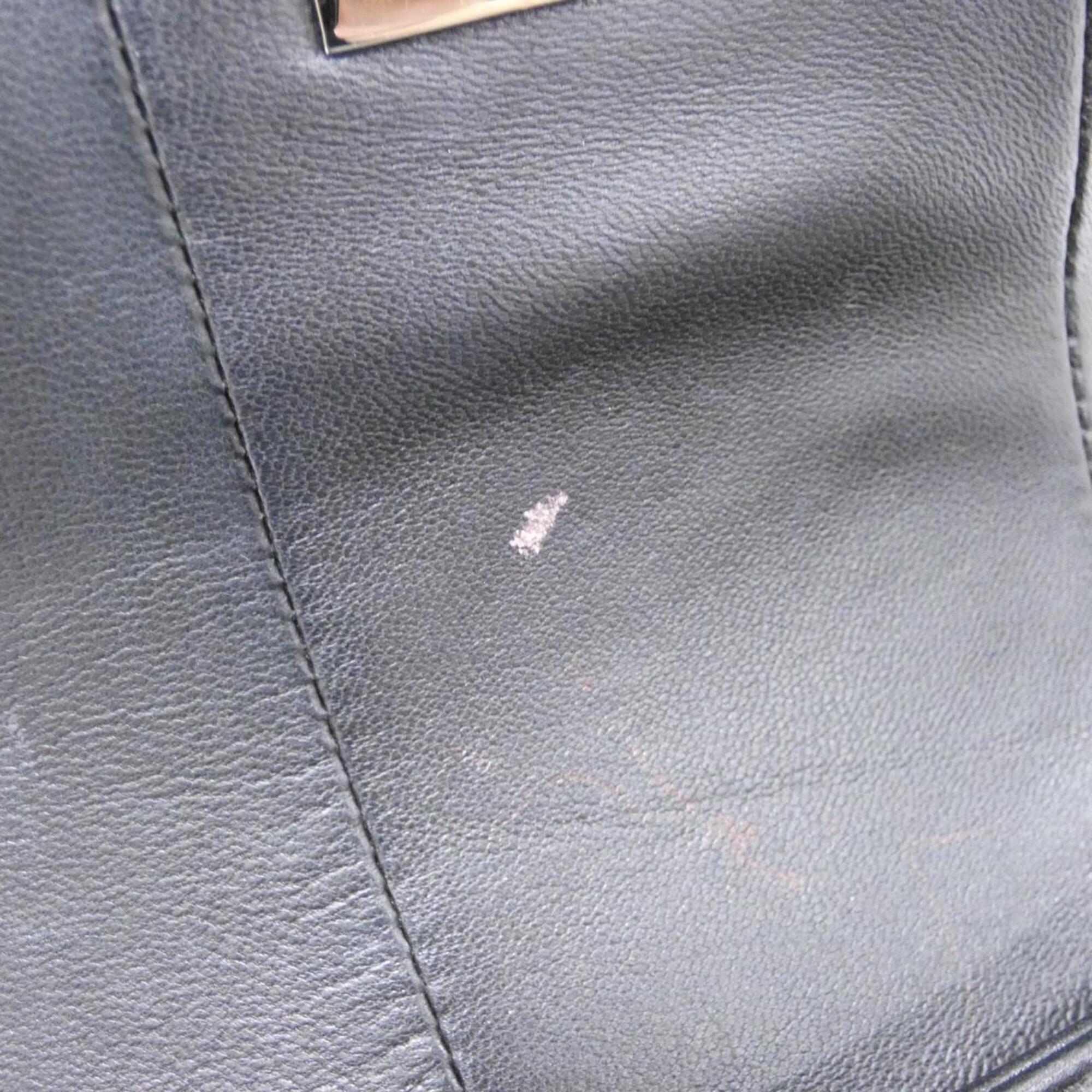 Loewe Black White Leather Handbag (Pre-Owned)