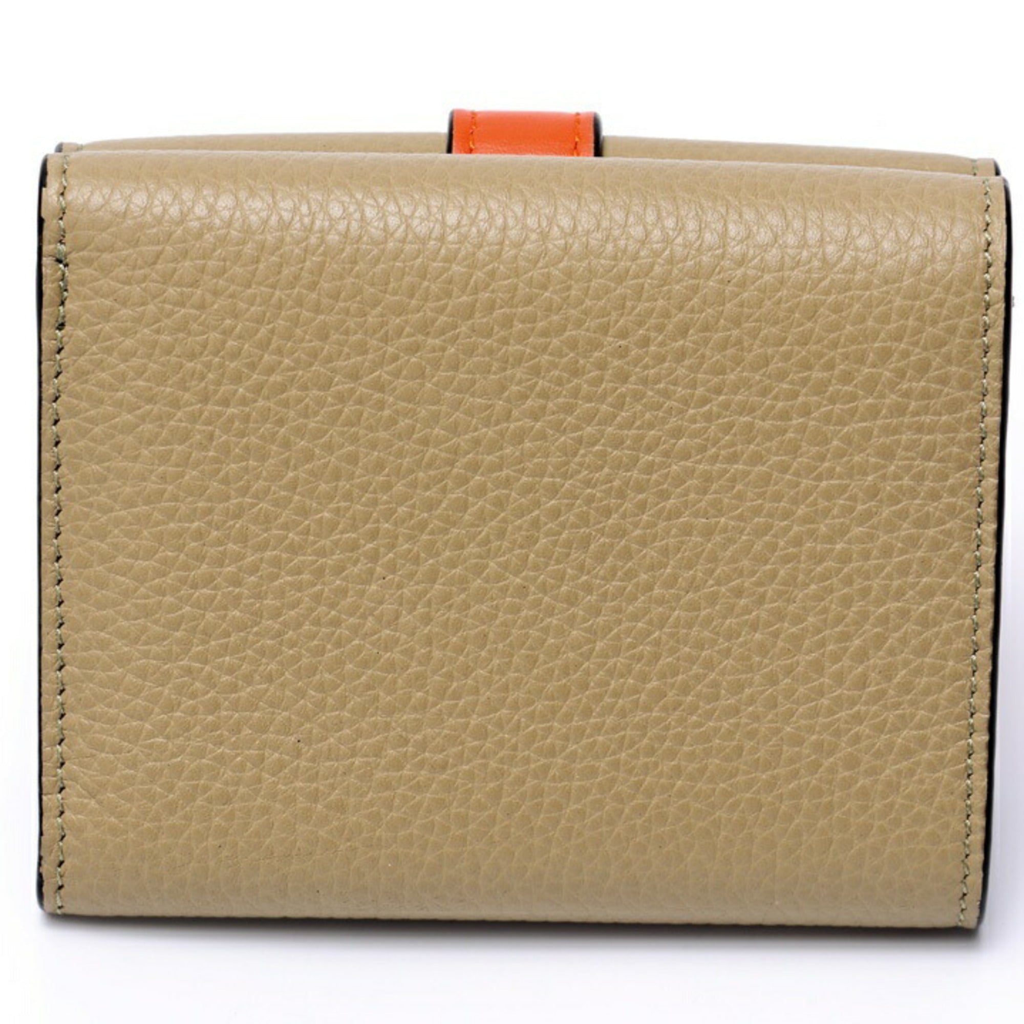 Loewe Grayish Orange Leather Wallet (Tri-Fold) (Pre-Owned)