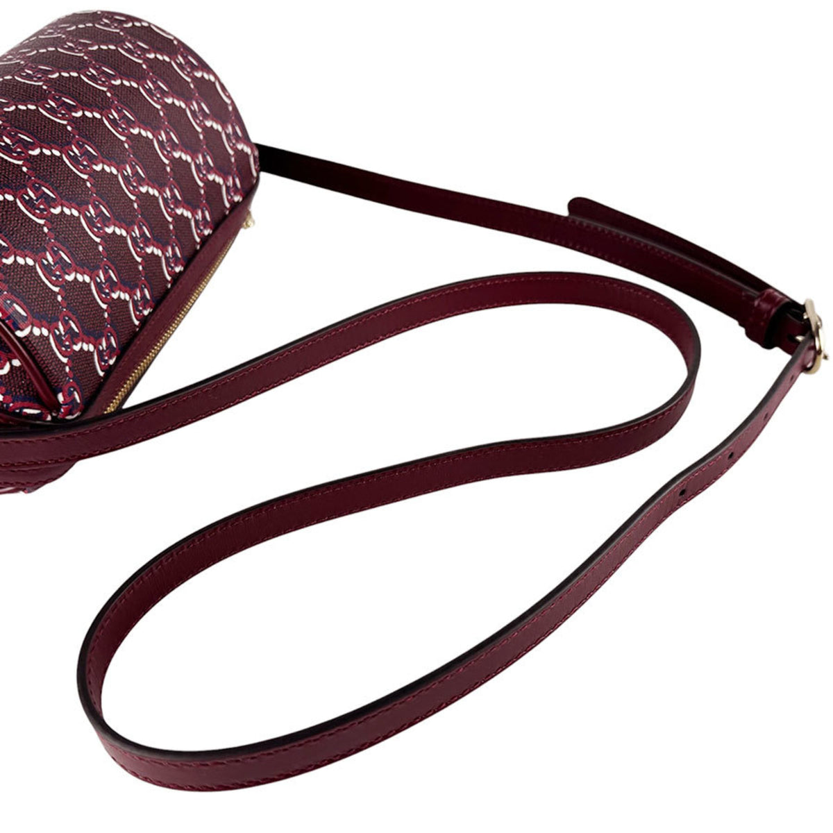 Gucci Bordeaux Leather Shoulder Bag (Pre-Owned)