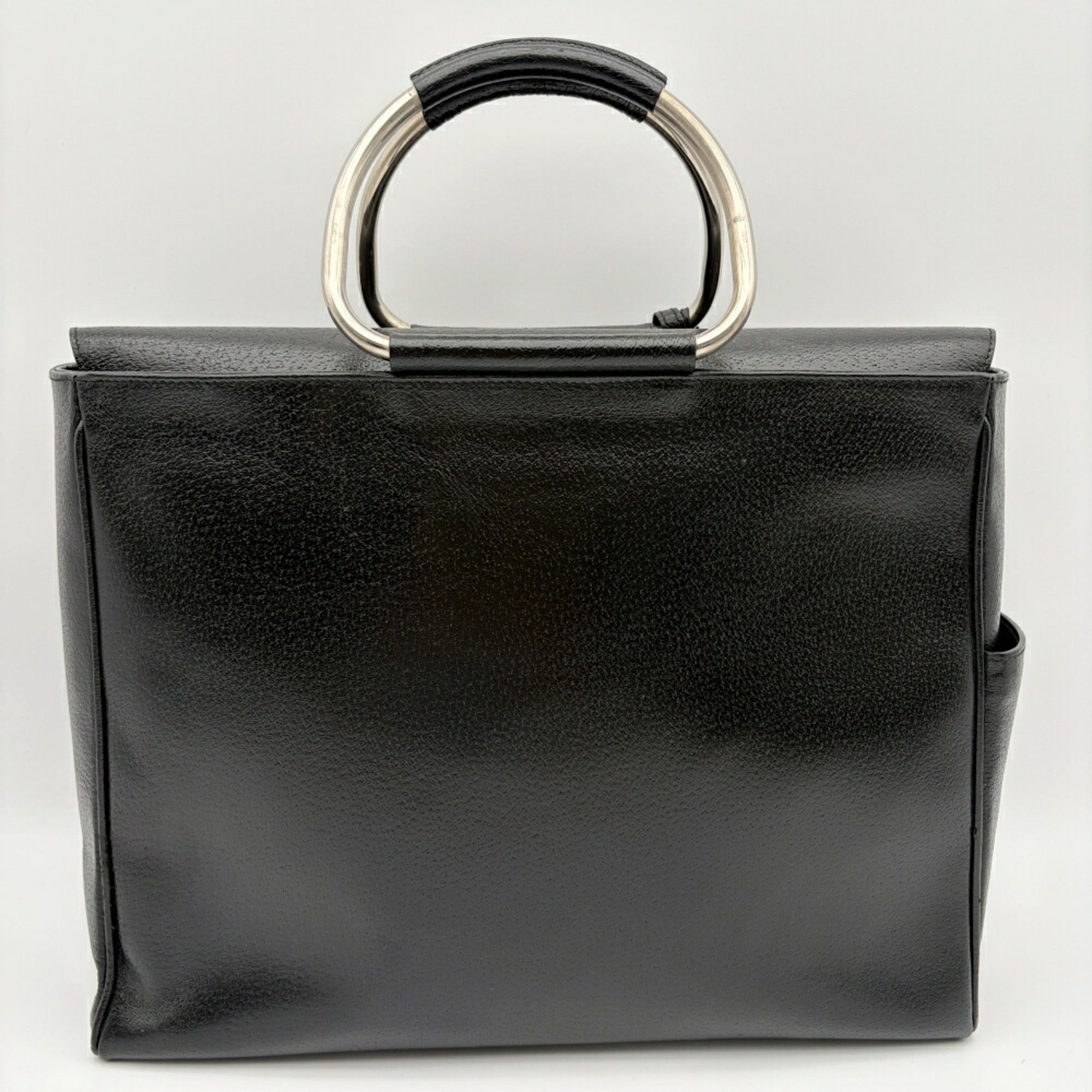 Gucci Black Leather Tote Bag (Pre-Owned)