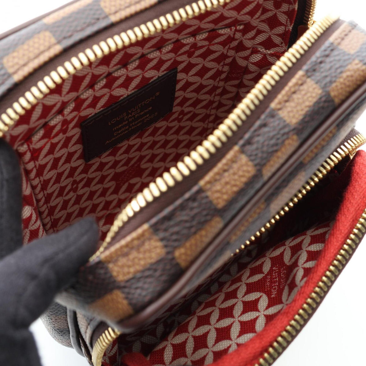 Louis Vuitton Brown Coated Canvas Leather Handbag Shoulder Bag (Pre-Owned)