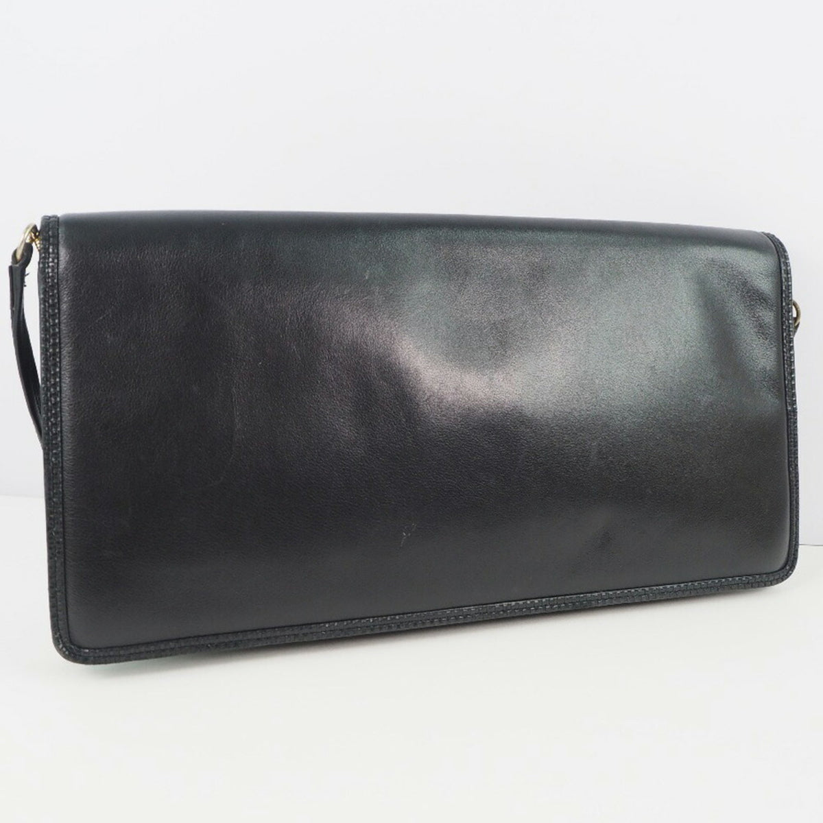 Bally Black Gold Leather Shoulder Bag (Pre-Owned)