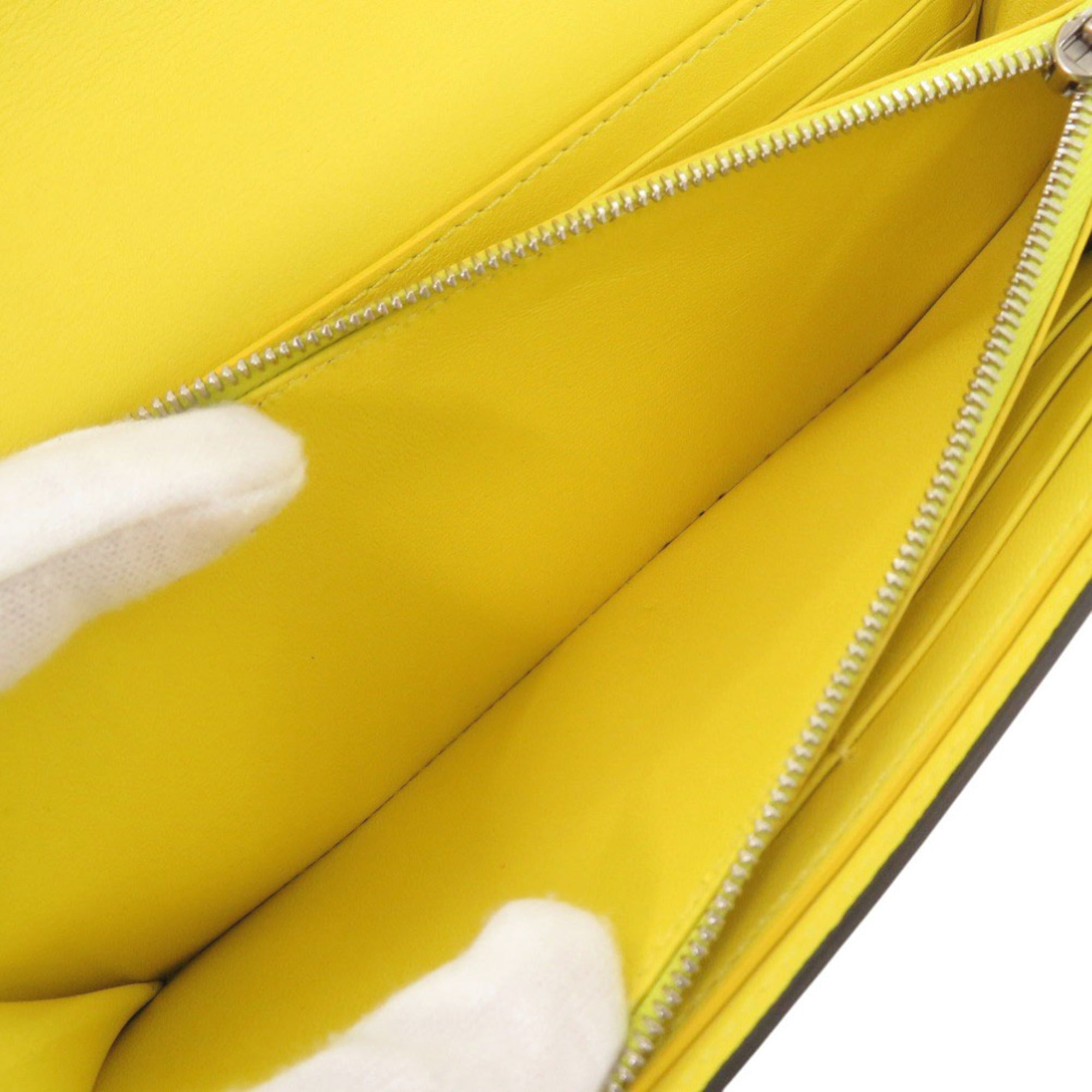 Celine Black Yellow Leather Long Wallet (Bi-Fold) (Pre-Owned)