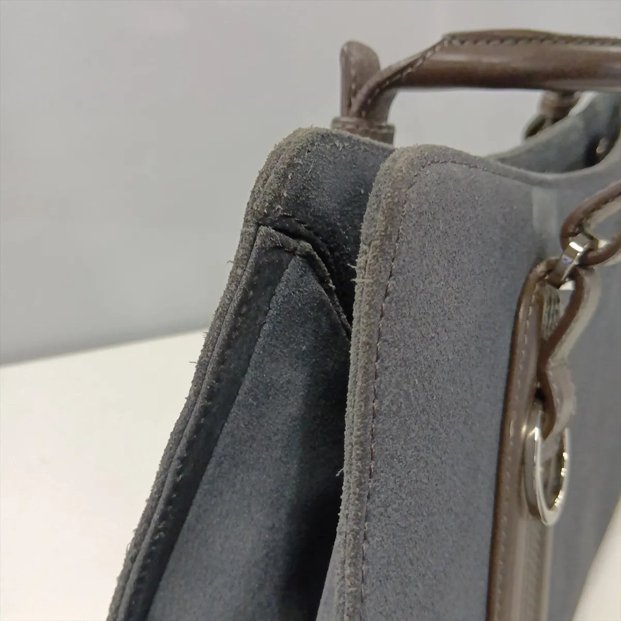 Loewe Blue Brown Leather Handbag Tote Bag (Pre-Owned)