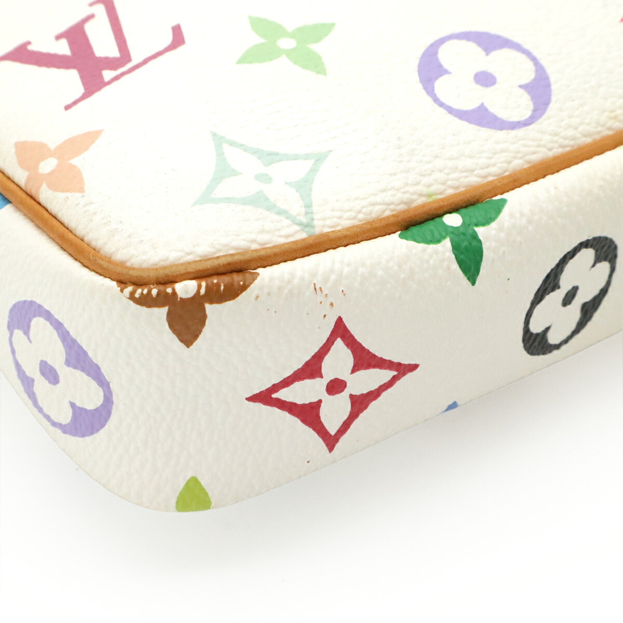 Louis Vuitton Blanc Monogram Canvas Pochette Pouch (Pre-Owned)