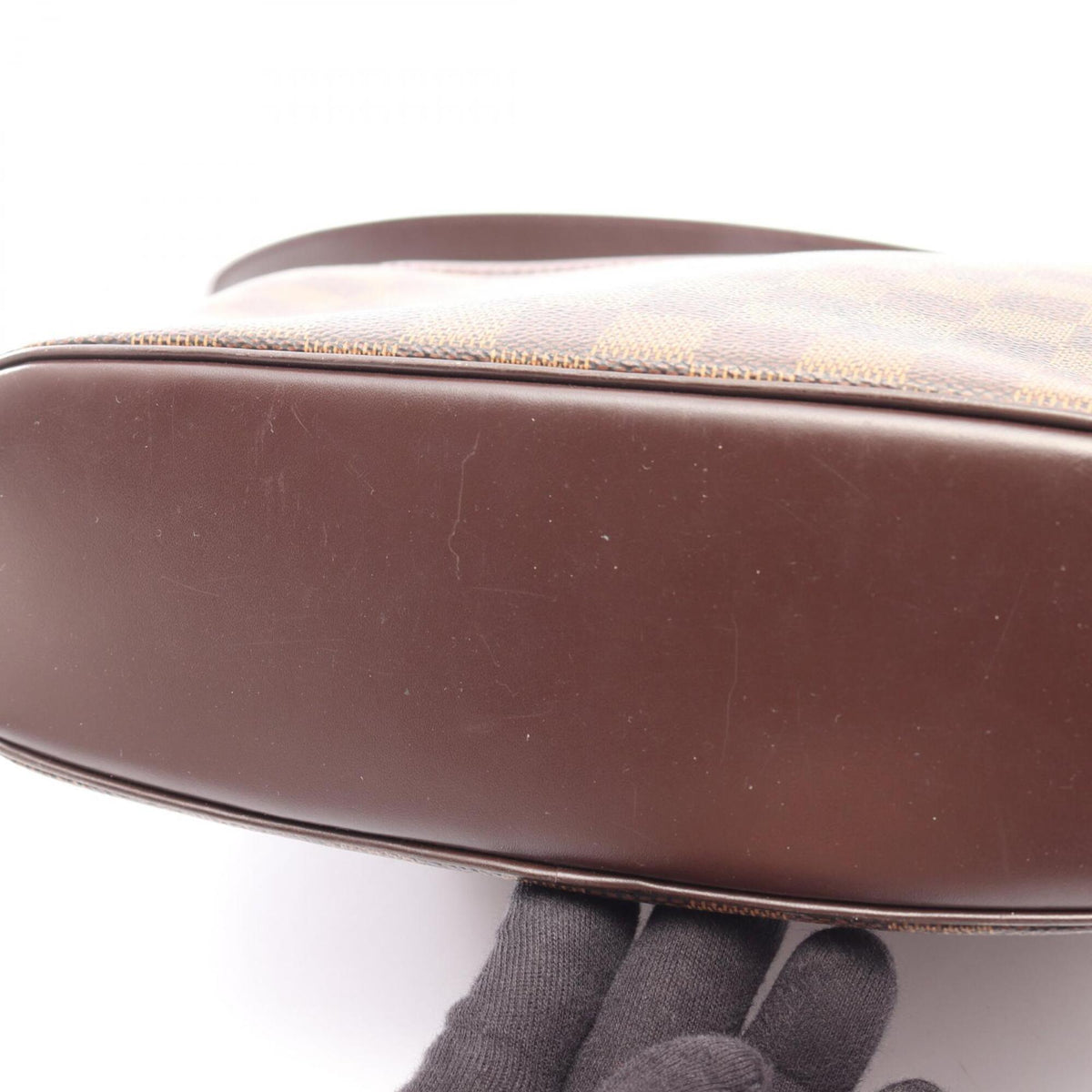 Louis Vuitton Brown Ebene Coated Canvas Leather Damier Canvas Handbag Shoulder Bag (Pre-Owned)