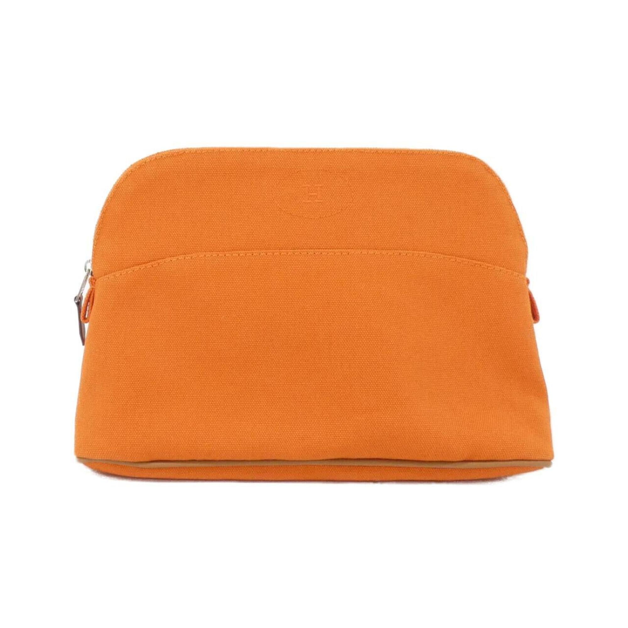 Hermes Bolide Feu Orange Canvas Handbag (Pre-Owned)