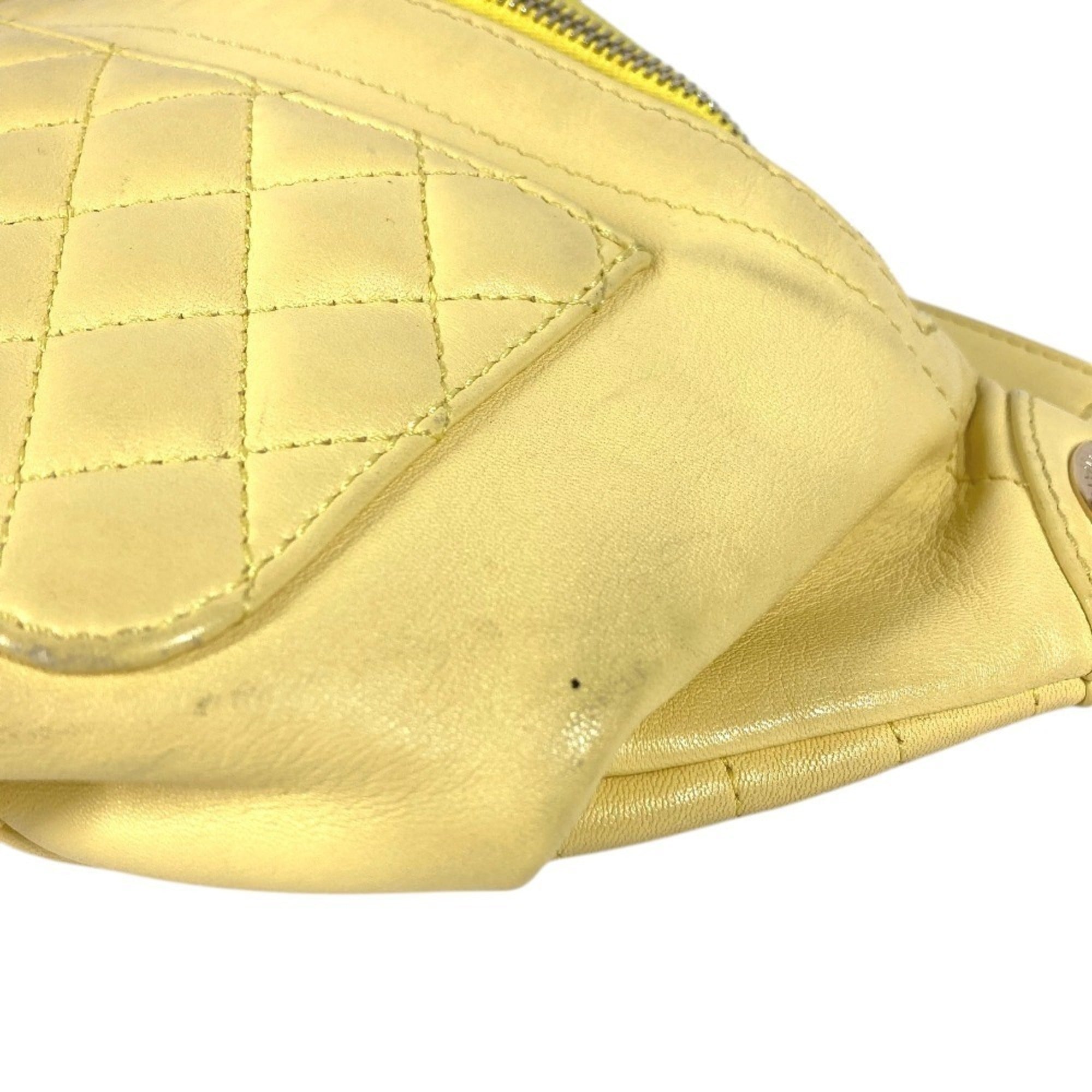 Chanel Matelasse Yellow Leather Sling Bag (Pre-Owned)