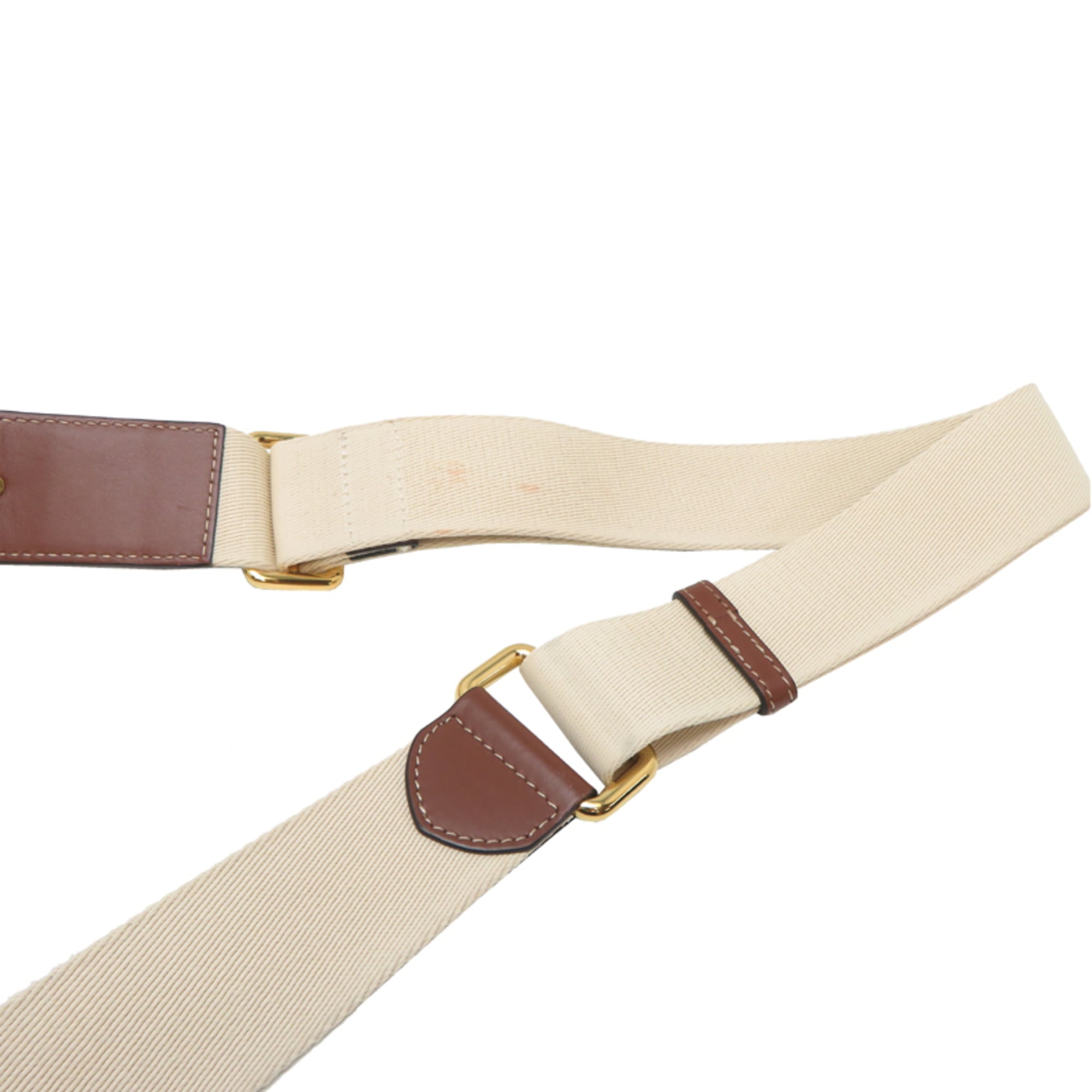 Burberry Beige Brown Canvas Leather Shoulder Bag (Pre-Owned)