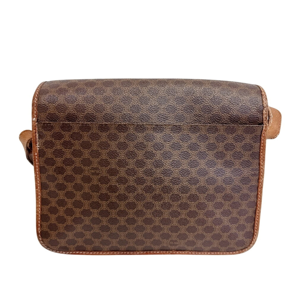 Celine Macadam Brown Leather Shoulder Bag (Pre-Owned)