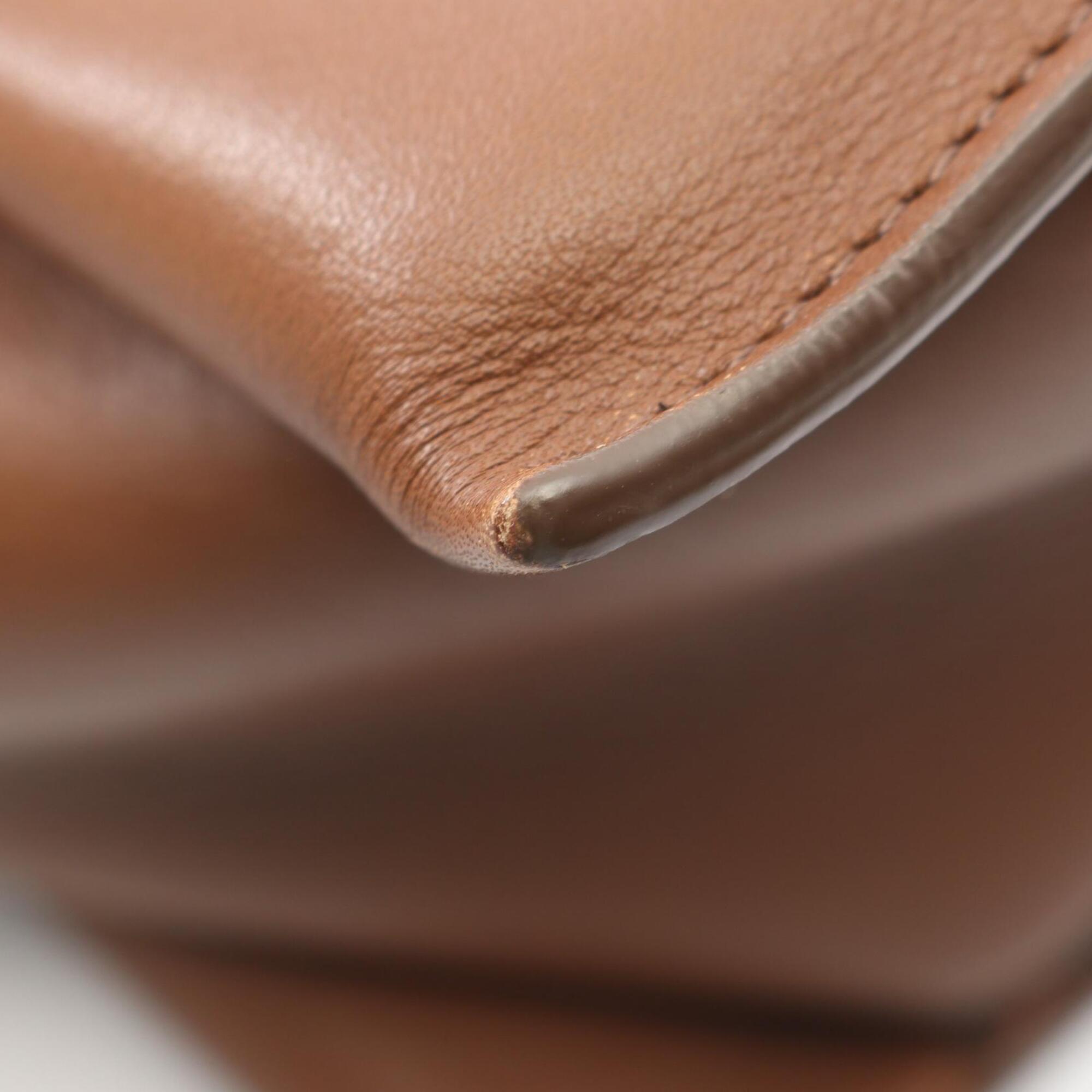 Celine Brown Leather Handbag Tote Bag (Pre-Owned)