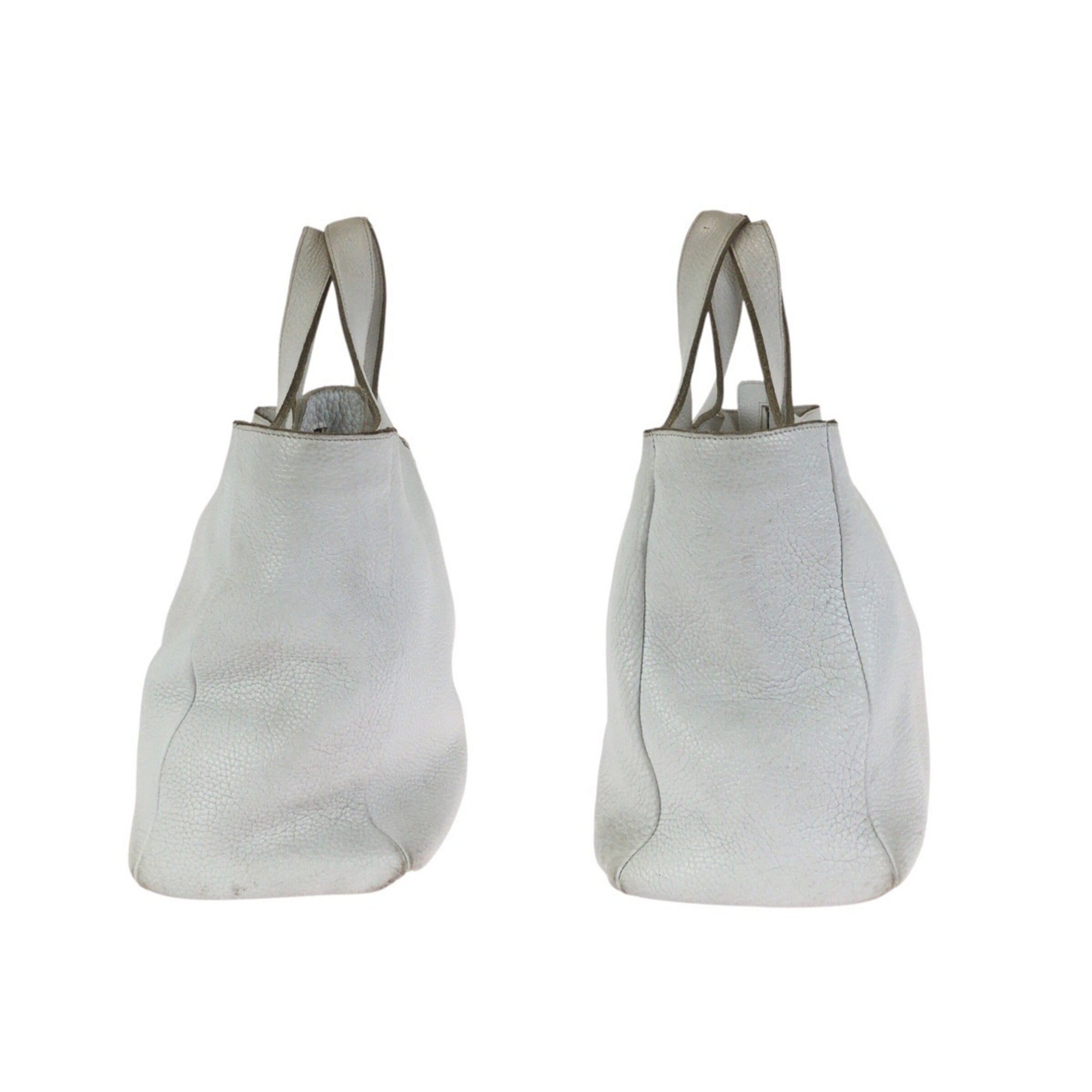 Bottega Veneta White Intrecciato Handbag Tote Bag (Pre-Owned)