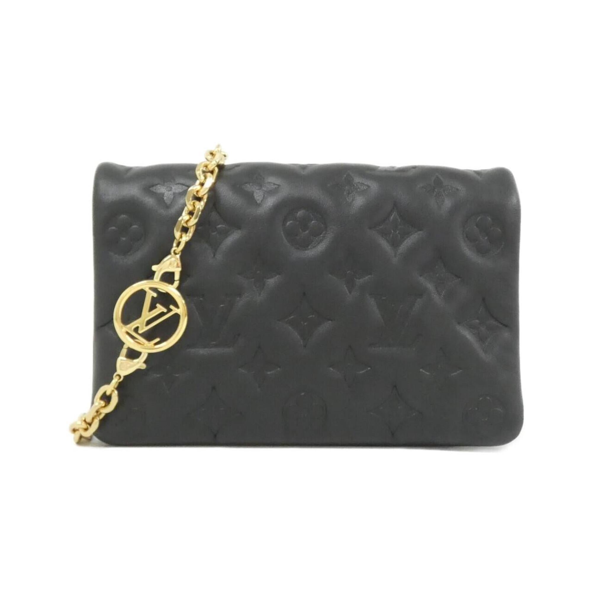 Louis Vuitton Black Leather Pochette Shoulder Bag (Pre-Owned)