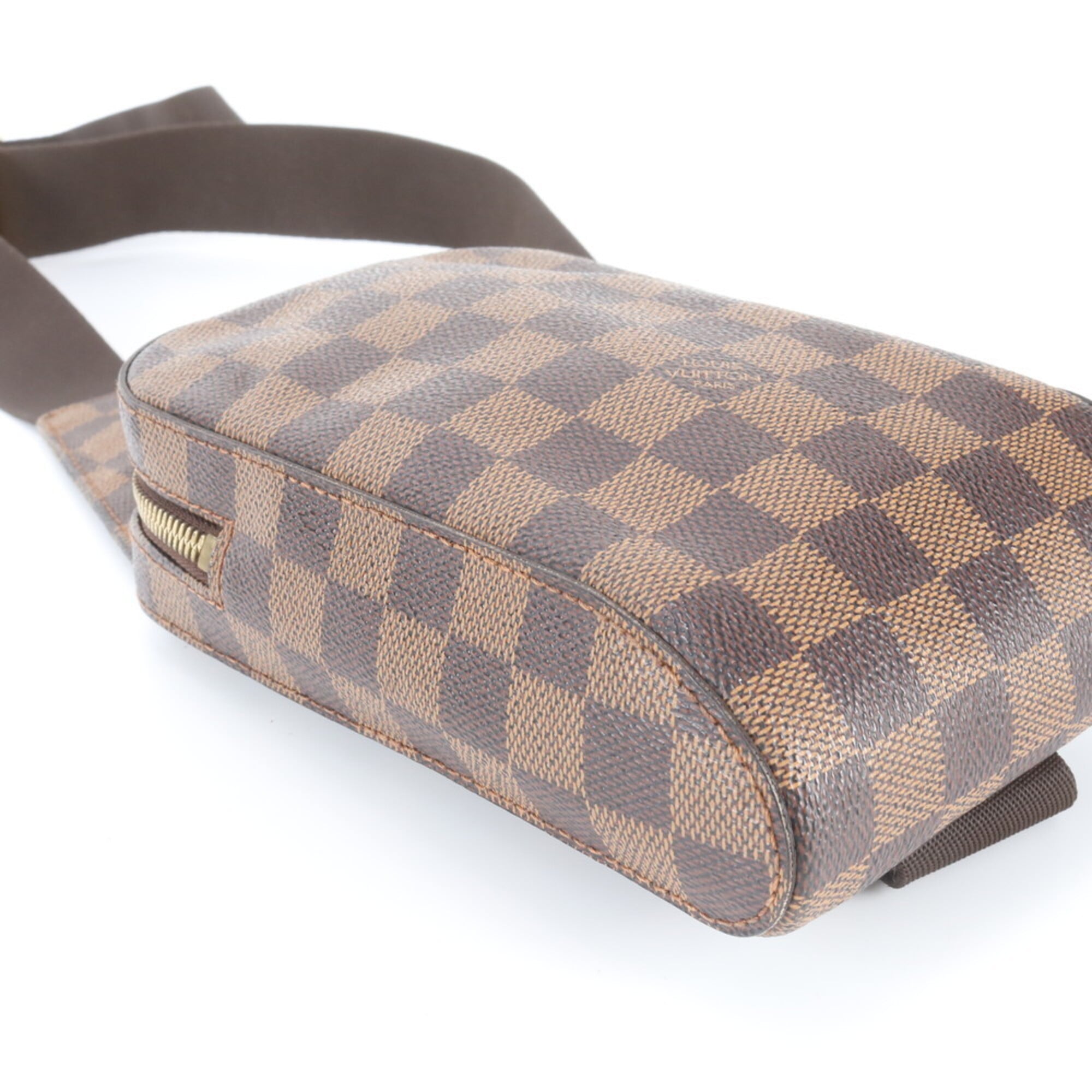 Louis Vuitton Damier Canvas Ebene Coated Canvas Leather Pouch Sling Bag (Pre-Owned)