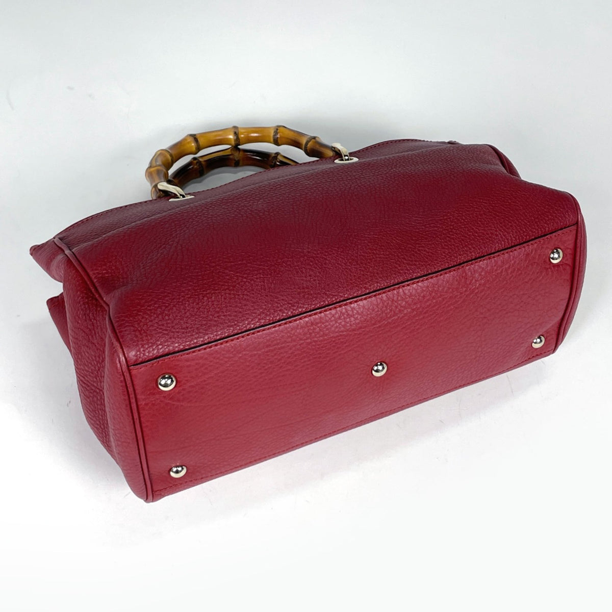 Gucci Red Color Leather Handbag (Pre-Owned)