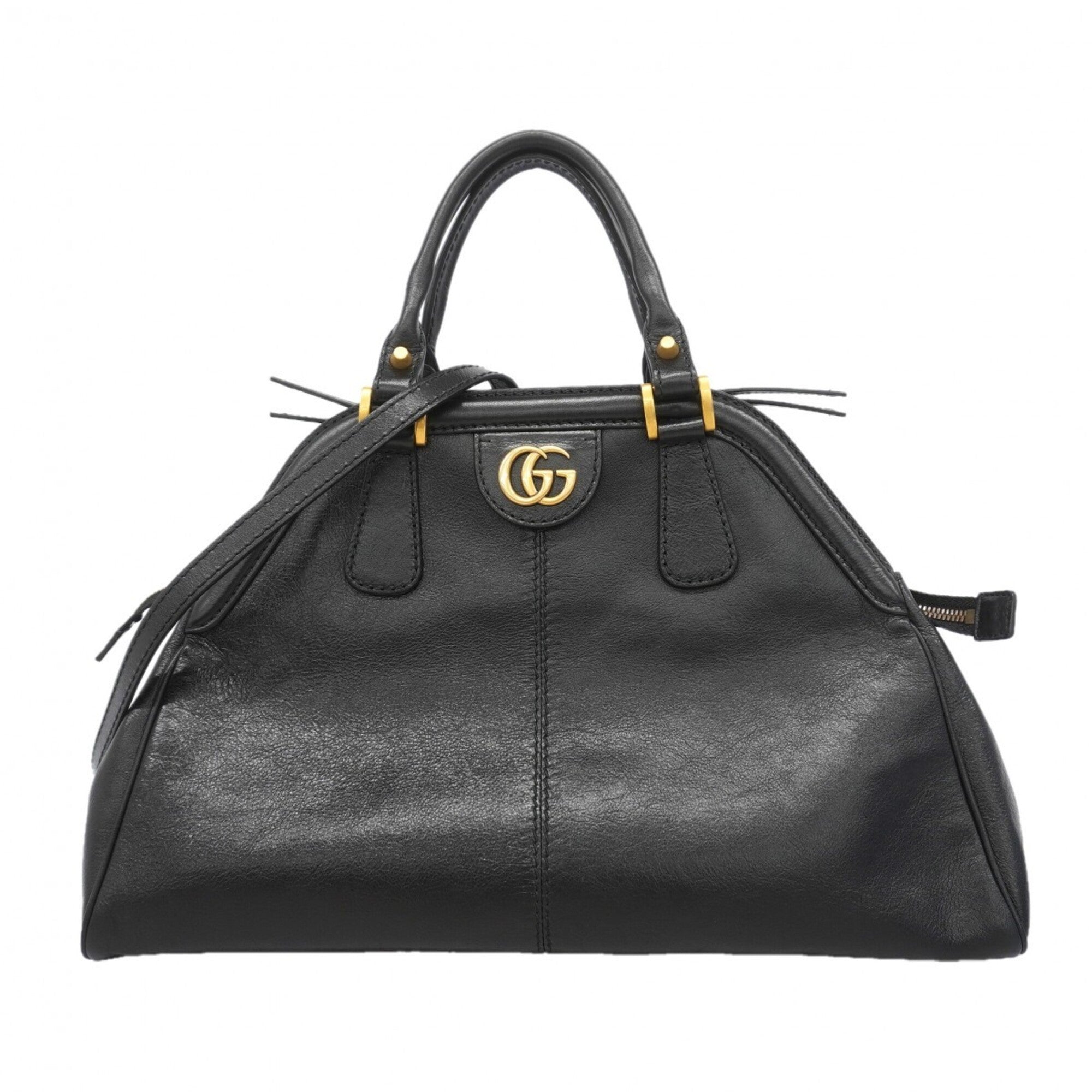 Gucci Black Leather Handbag (Pre-Owned)