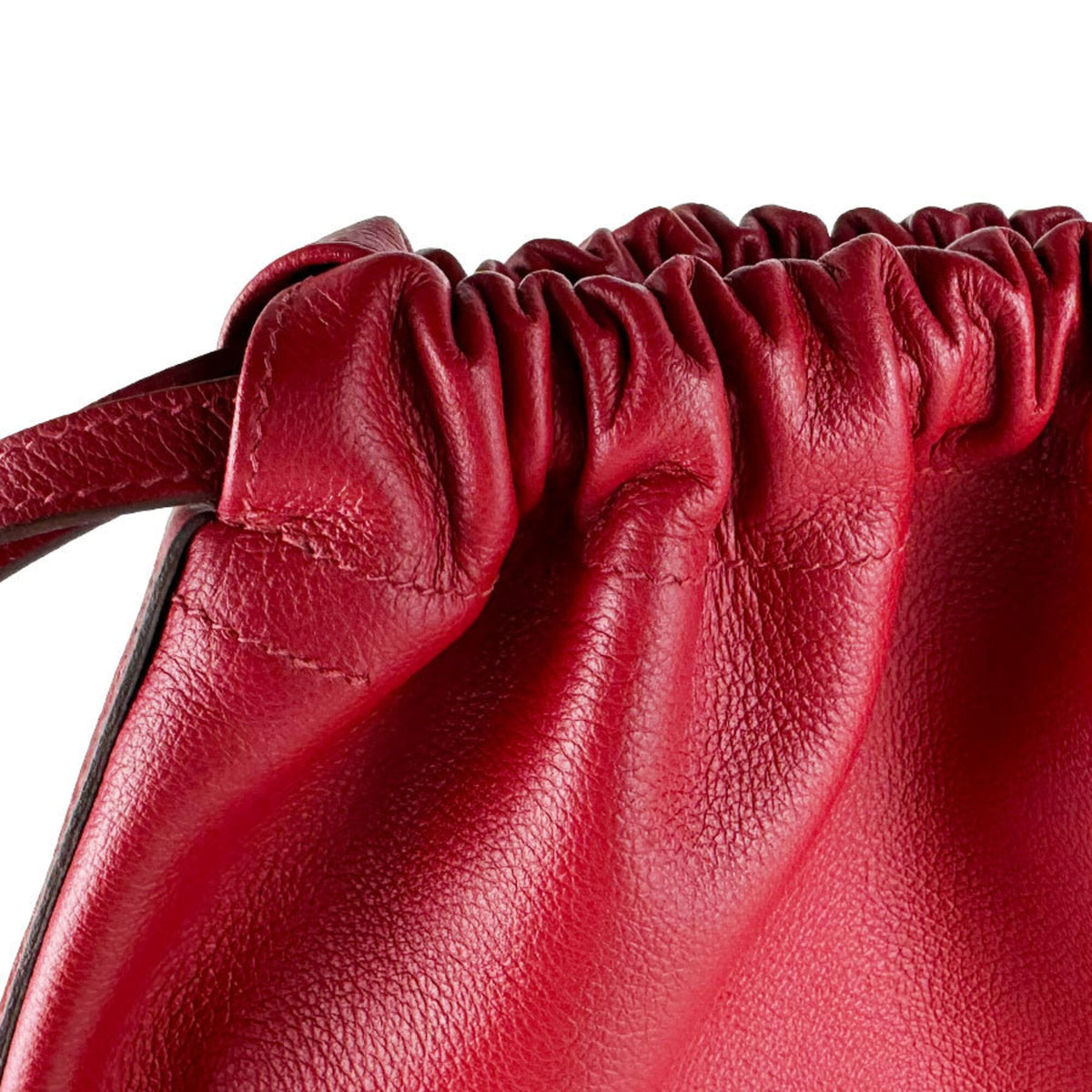 Hermes Red Color Leather Backpack Shoulder Bag (Pre-Owned)