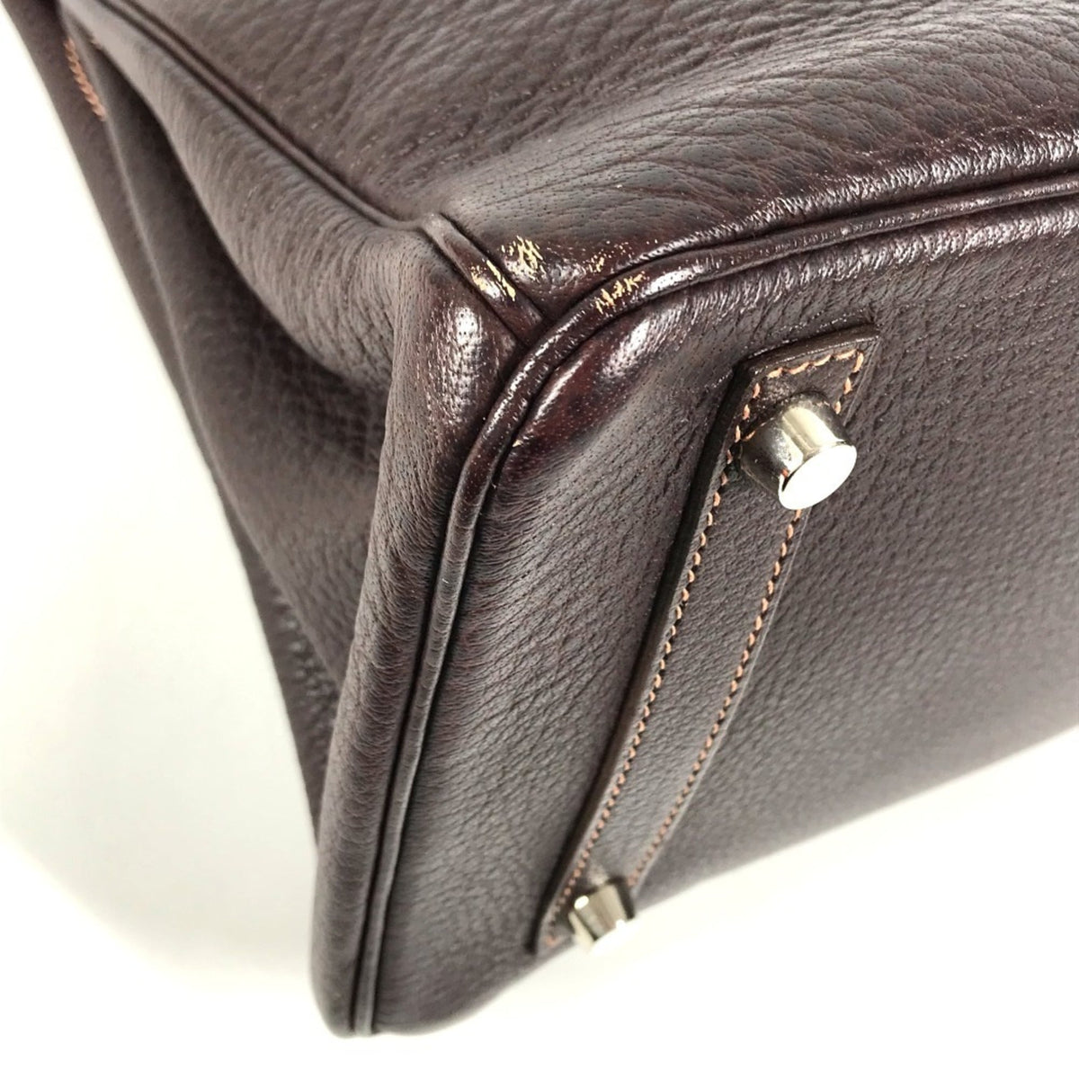 Hermes Brown Havane Fjord Leather Handbag Tote Bag (Pre-Owned)