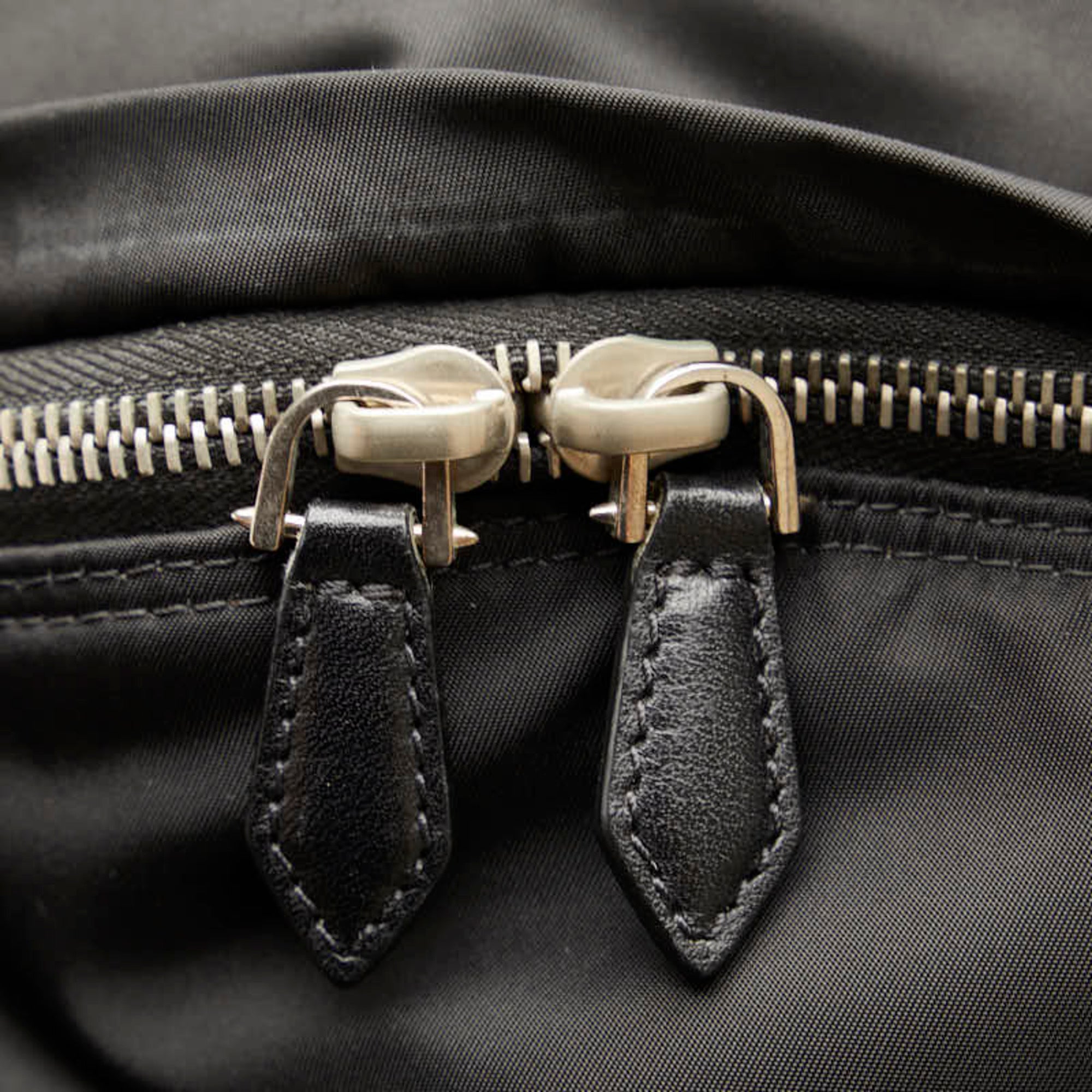 Givenchy Black Nylon Leather Clutch Bag (Pre-Owned)