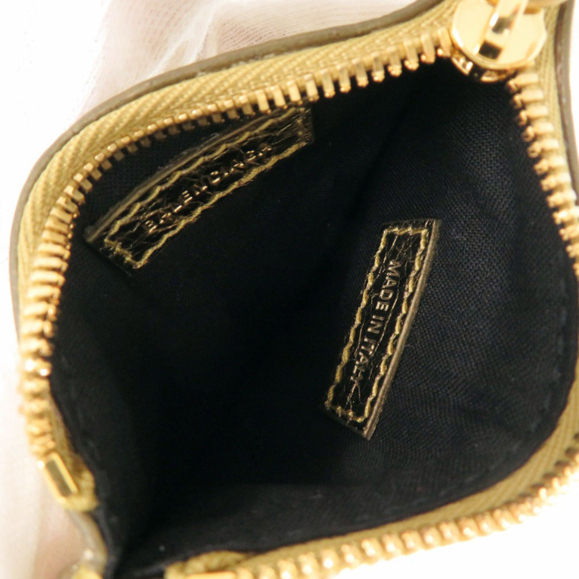 Balenciaga Gold Leather Coin Purse/Coin Case (Pre-Owned)