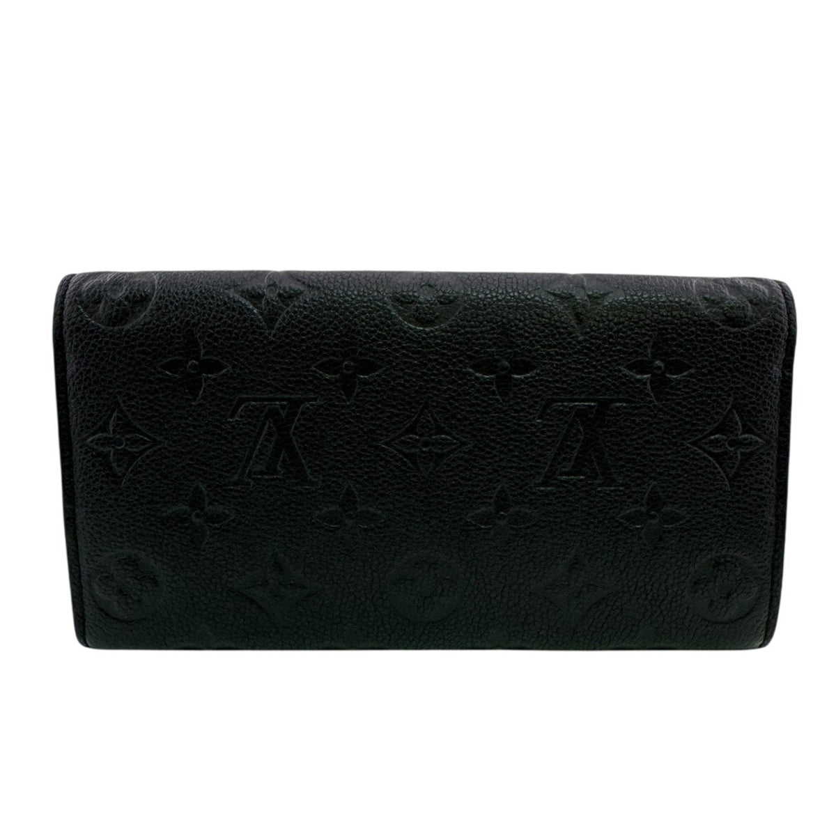 Louis Vuitton Monogram Empreinte Black Noir Leather Long Wallet (Bi-Fold) (Pre-Owned)