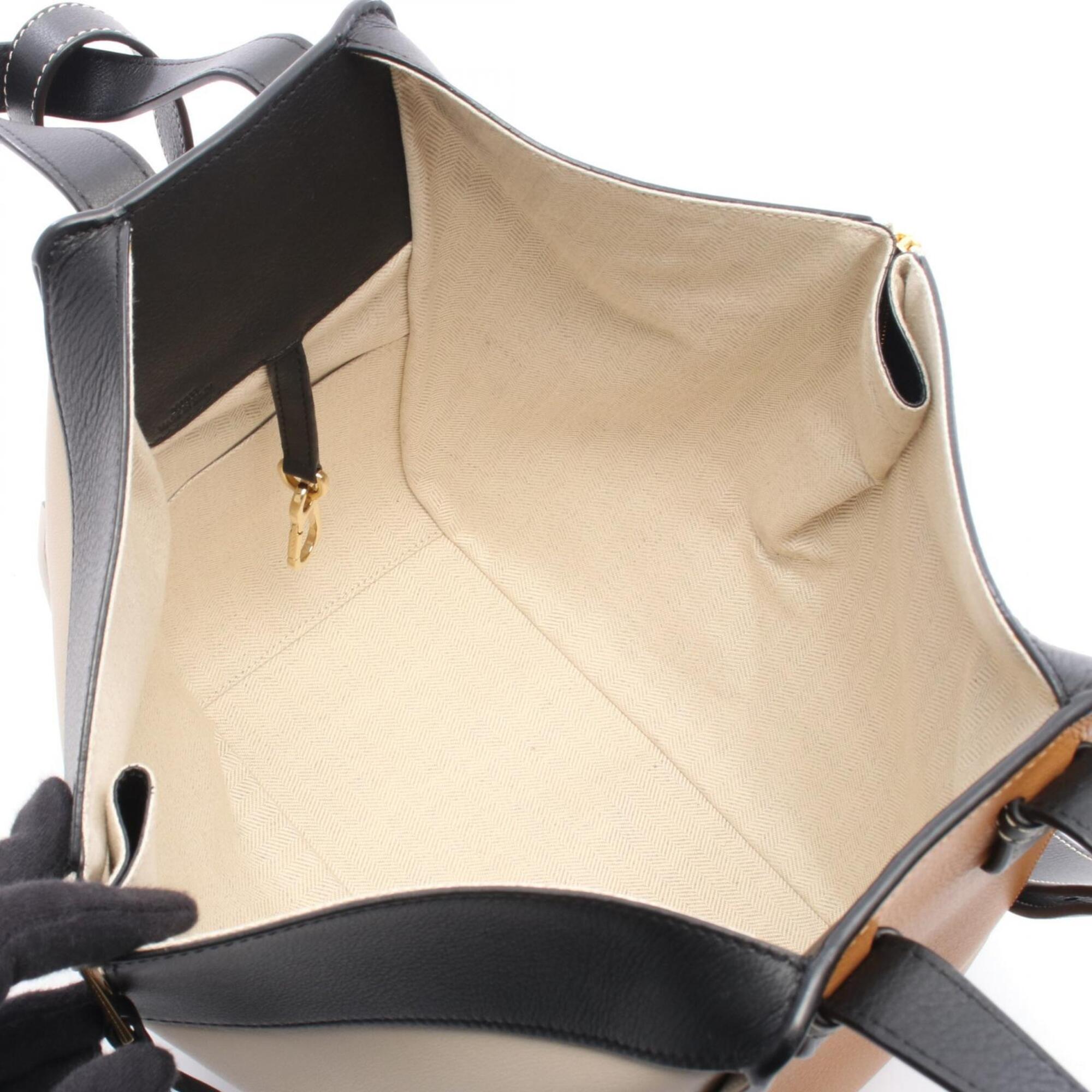 Loewe Beige Black Brown Leather Handbag (Pre-Owned)