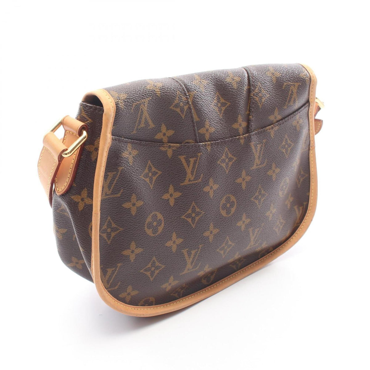 Louis Vuitton Brown Coated Canvas Monogram Leather Handbag Shoulder Bag (Pre-Owned)