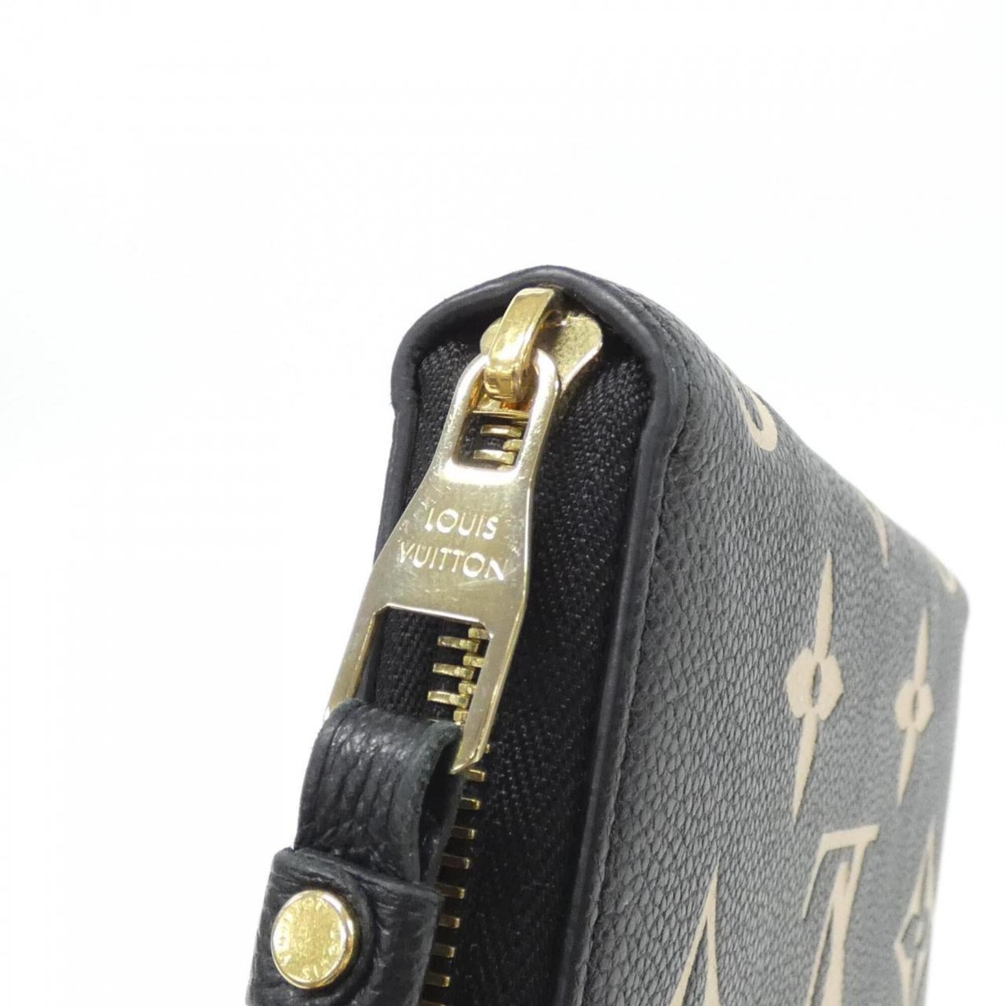 Louis Vuitton Monogram Empreinte Beige Bicolor Black Monogram Empreinte Long Wallet (Bi-Fold) (Pre-Owned)