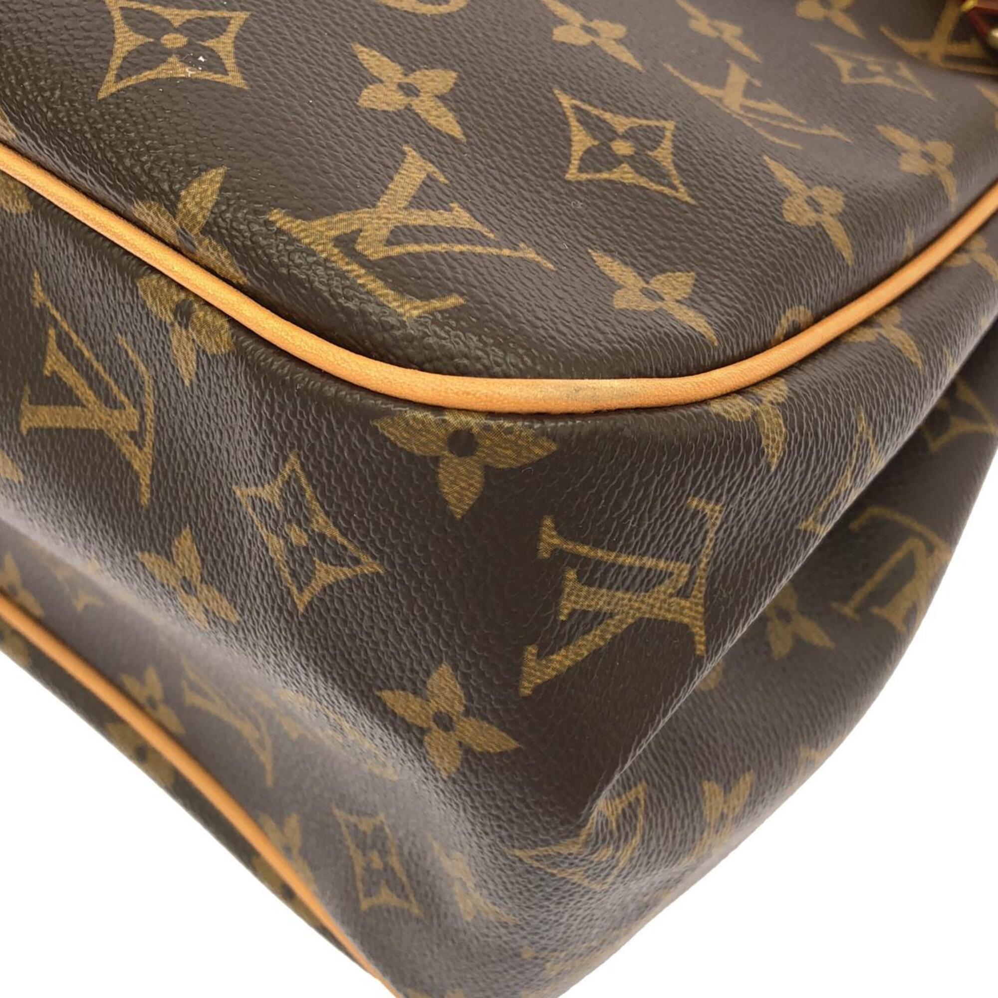 Louis Vuitton Marron Coated Canvas Handbag (Pre-Owned)