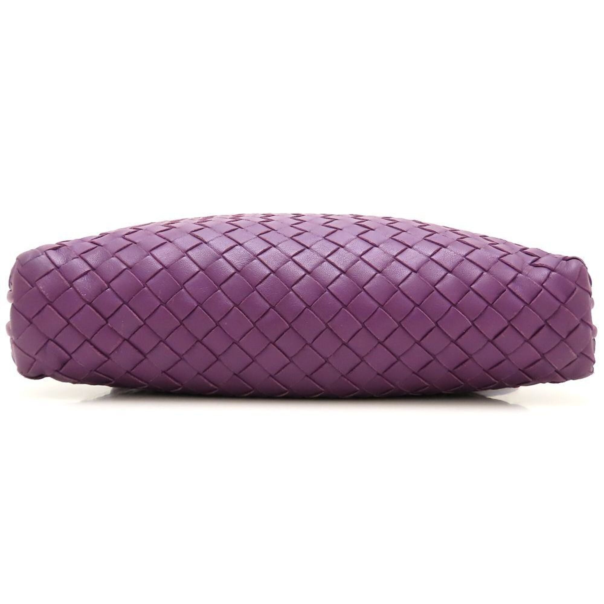 Bottega Veneta Purple Leather Shoulder Bag (Pre-Owned)