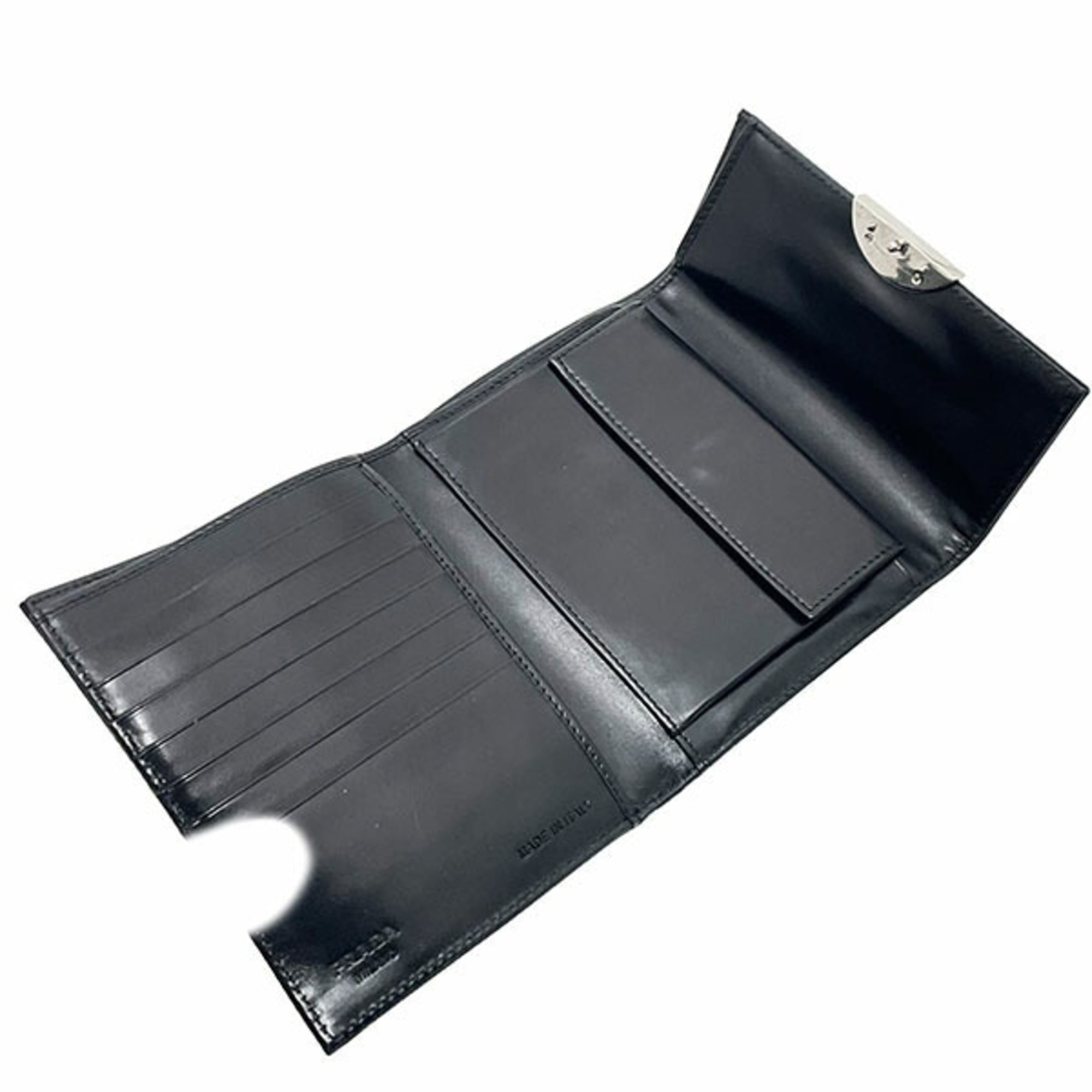 Prada Black Nero Nylon Leather Wallet (Tri-Fold) (Pre-Owned)