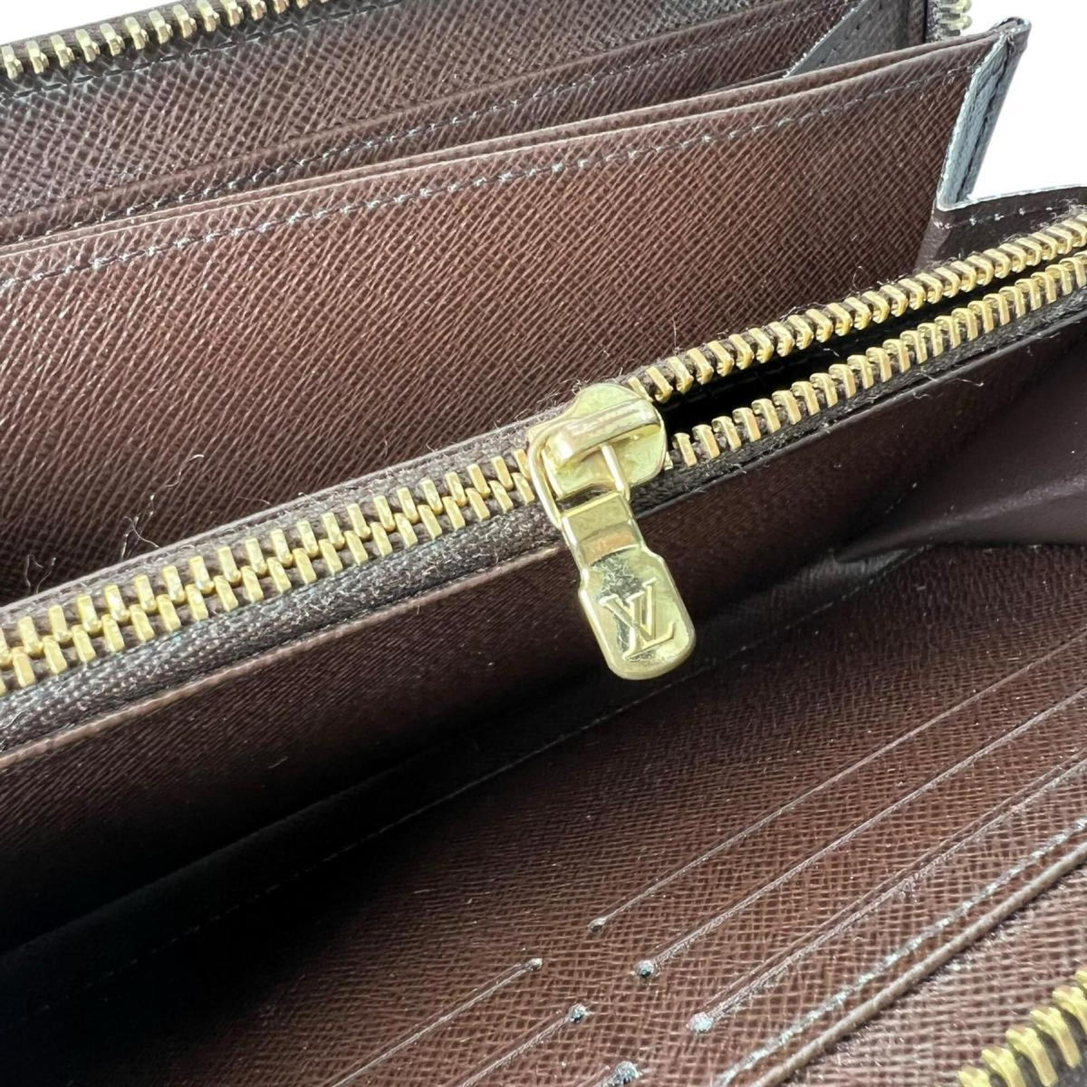 Louis Vuitton Brown Damier Canvas Long Wallet (Bi-Fold) (Pre-Owned)