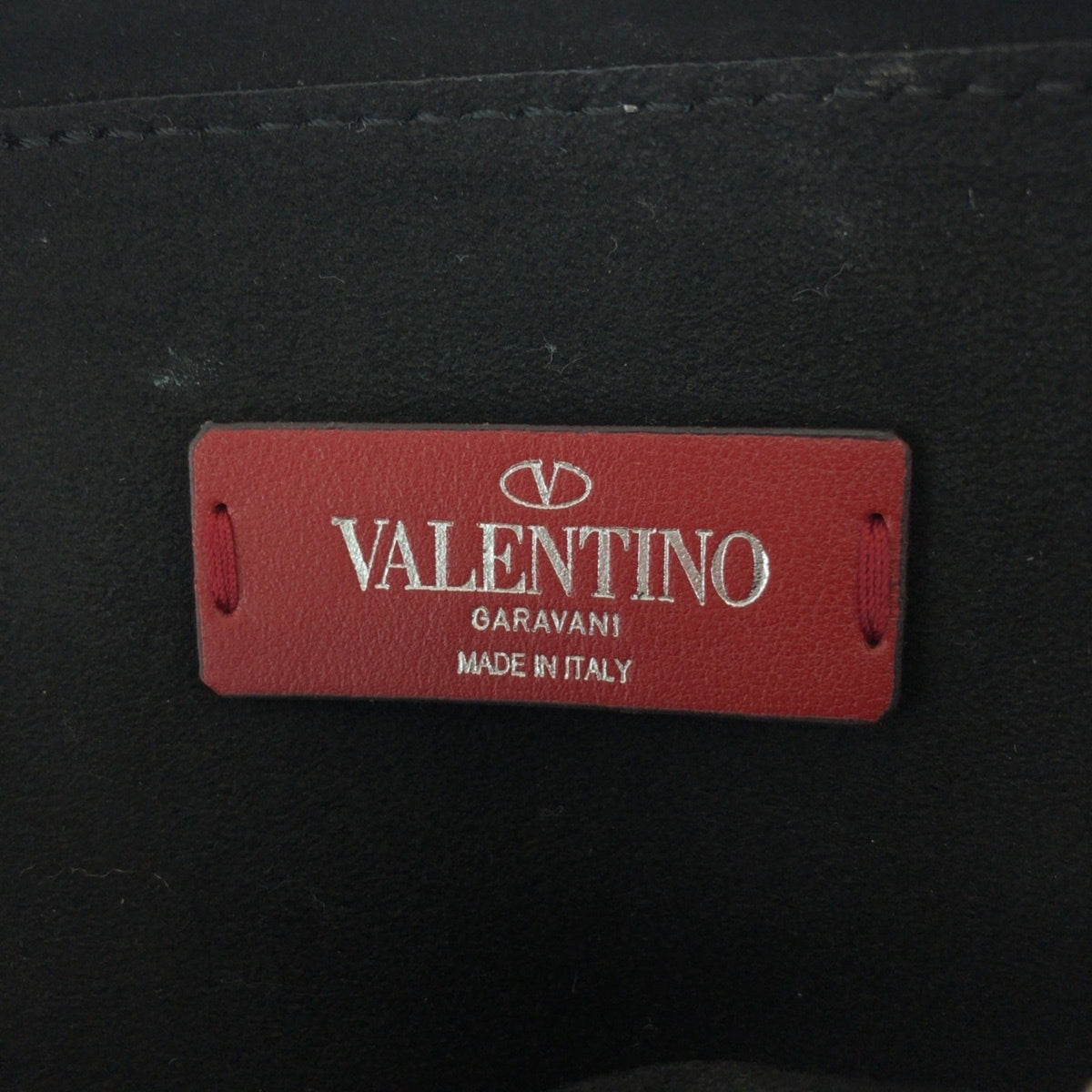 Valentino Black White Leather Pochette Shoulder Bag (Pre-Owned)