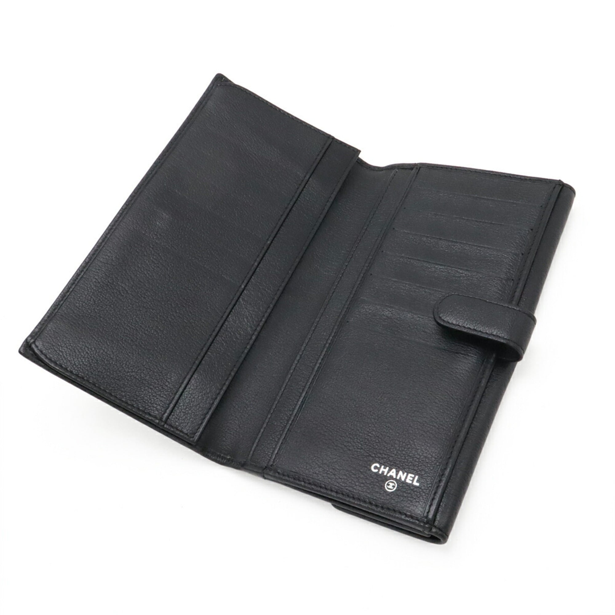 Chanel Black Leather Coin Purse/Coin Case (Pre-Owned)