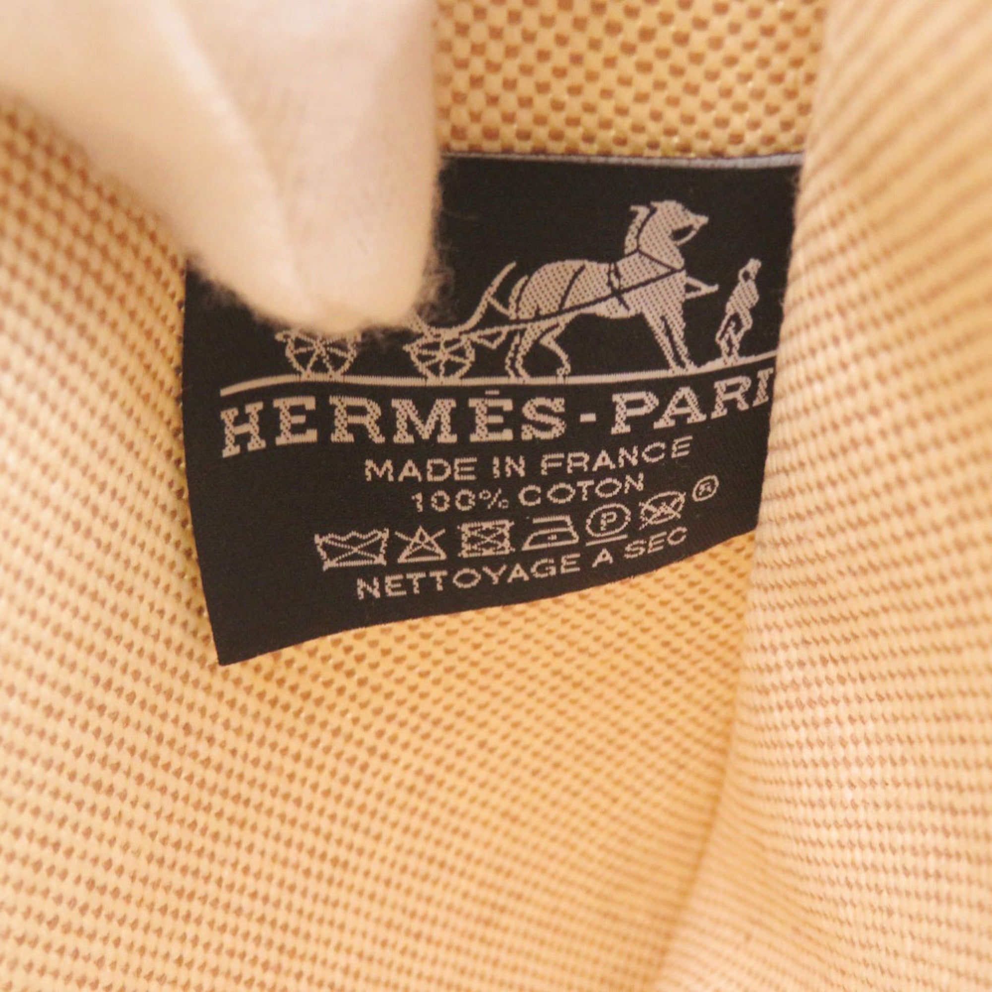 Hermes Beige Cotton Pouch (Pre-Owned)
