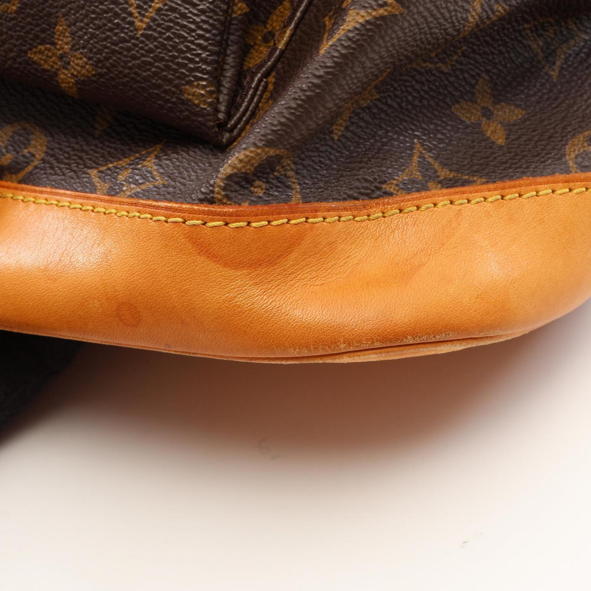 Louis Vuitton Monogram Brown Coated Canvas Leather Backpack (Pre-Owned)