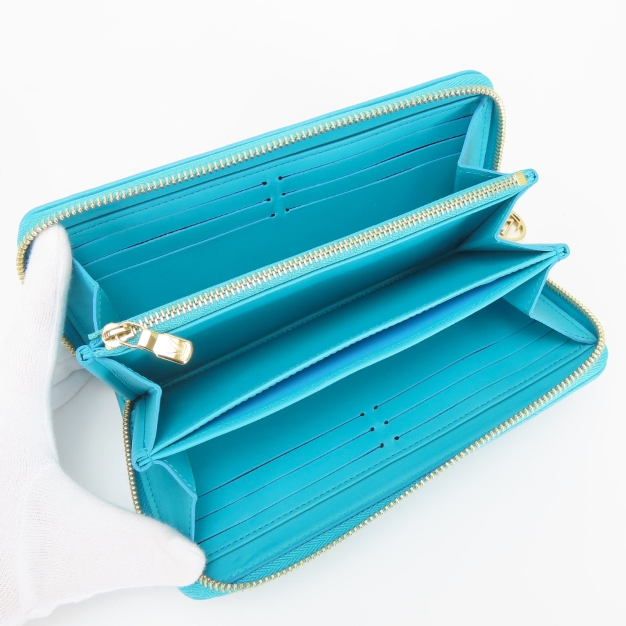 Louis Vuitton Monogram Turquoise Monogram Long Wallet (Bi-Fold) (Pre-Owned)