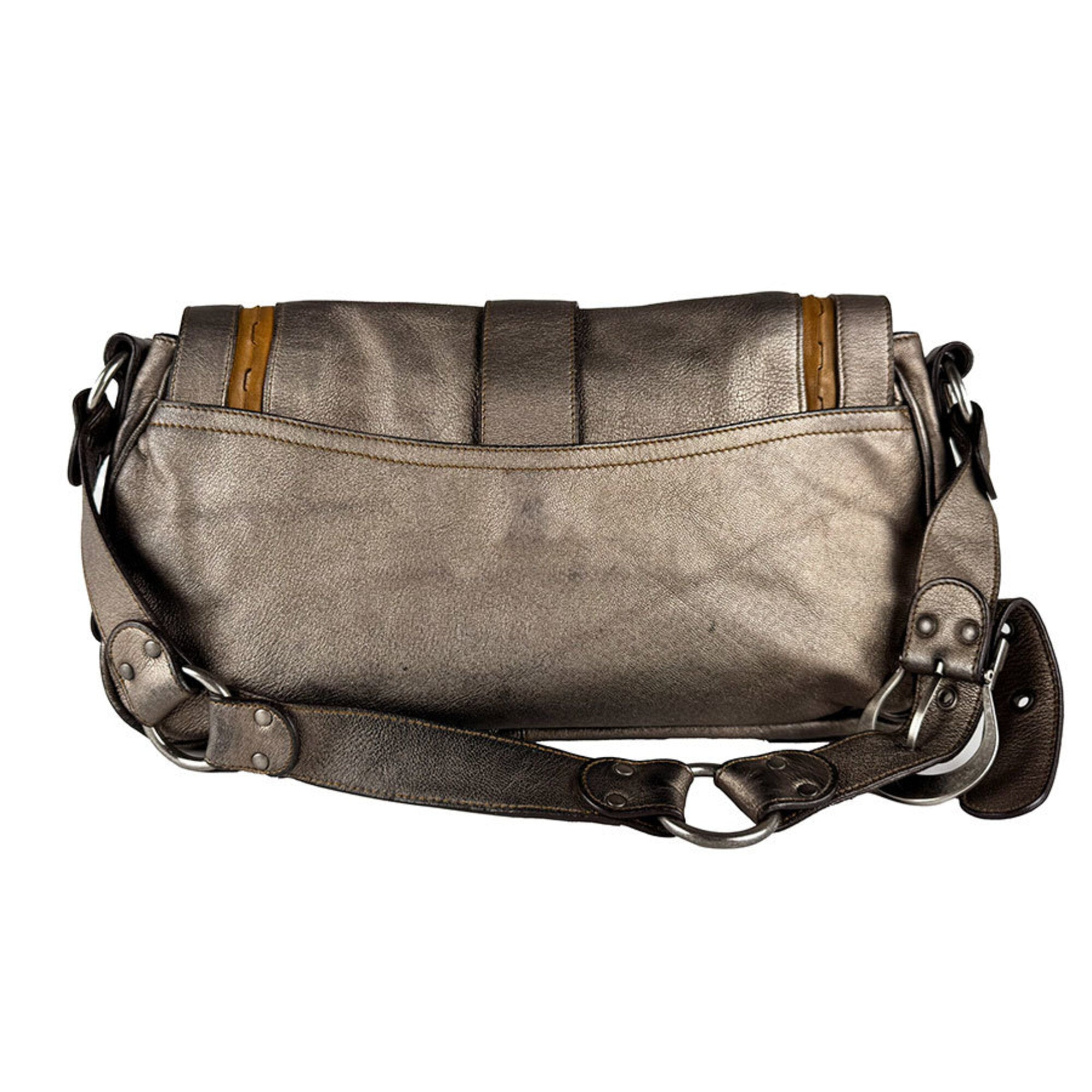 Christian Dior Gold Leather Shoulder Bag (Pre-Owned)