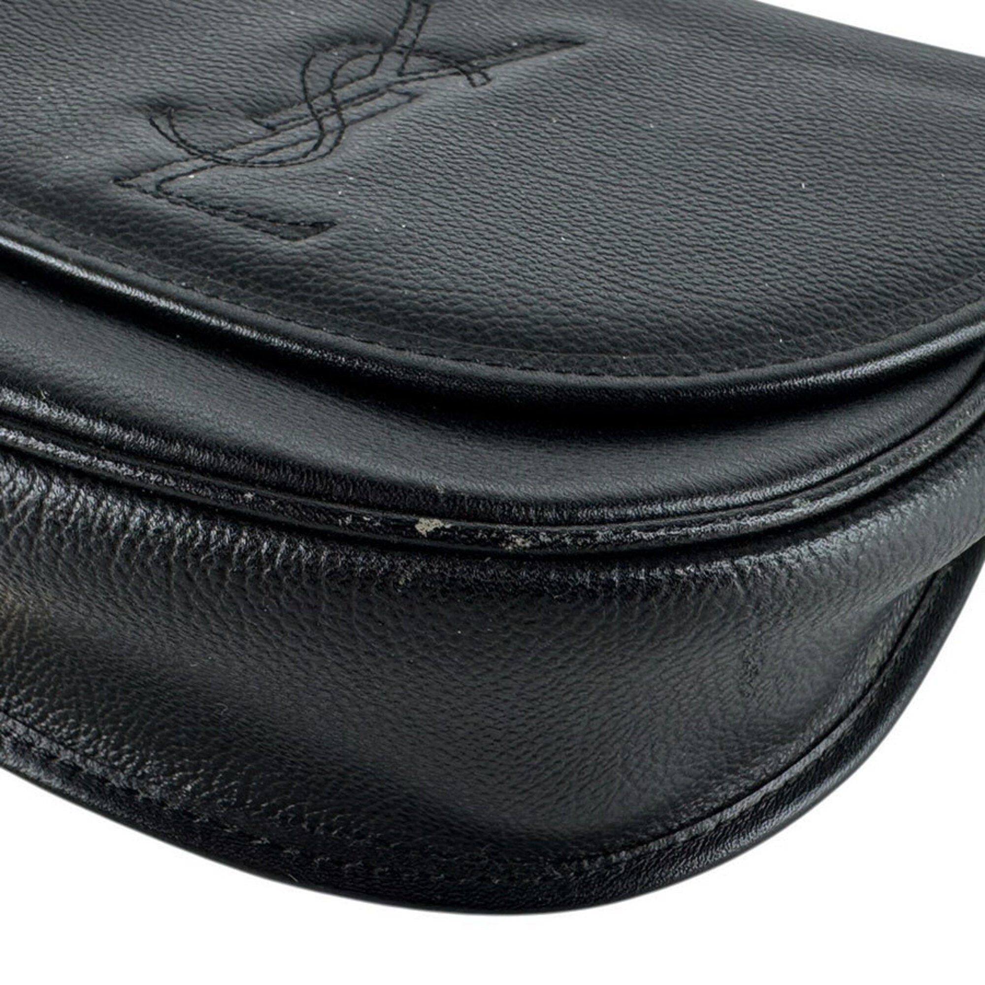 Yves Saint Laurent Black Leather Shoulder Bag (Pre-Owned)