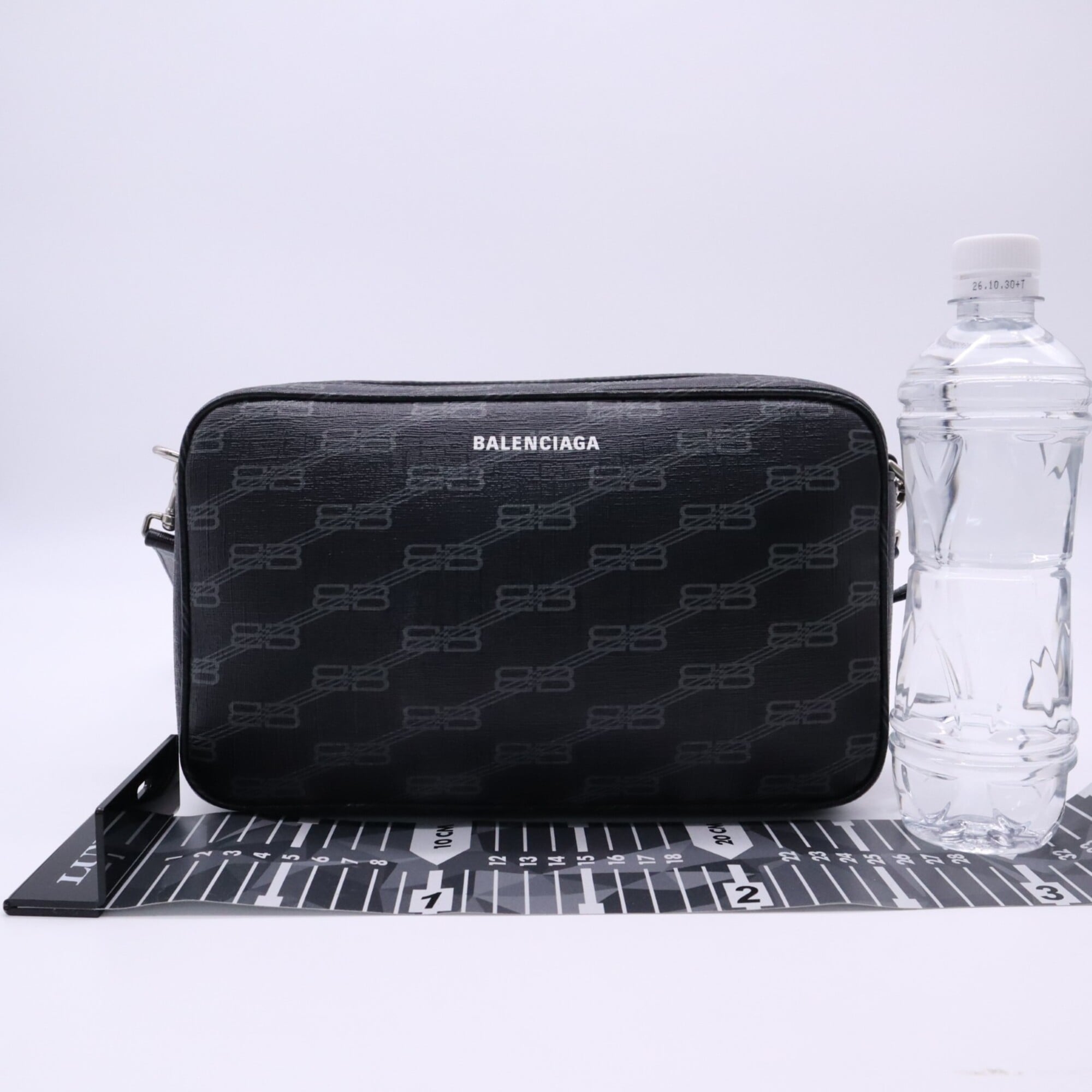 Balenciaga Black Gray Coated Canvas Shoulder Bag (Pre-Owned)