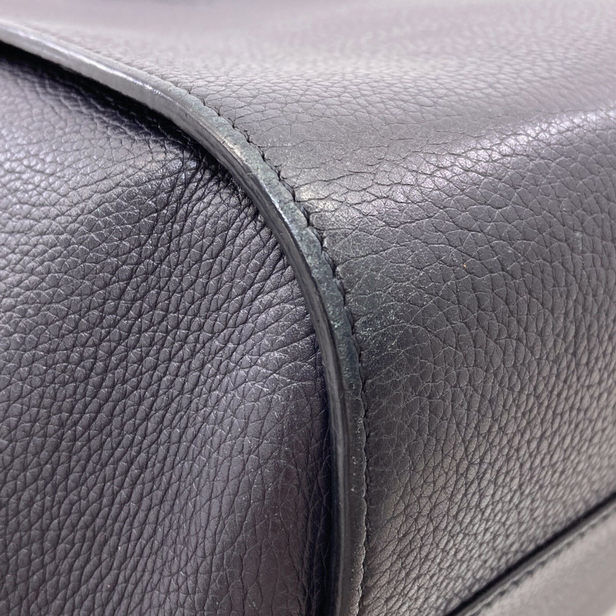 Loewe Hammock Black Dark Navy Leather Handbag (Pre-Owned)