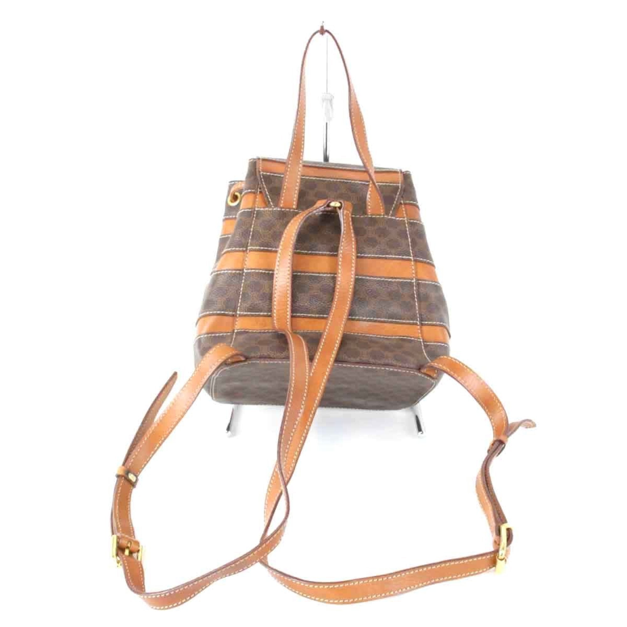 Celine Brown Pvc Leather Backpack (Pre-Owned)