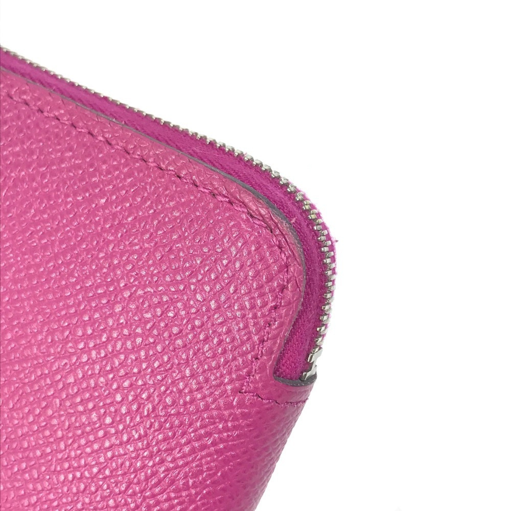 Hermes Silk'in Purple Tosca Epsom Leather Long Wallet (Bi-Fold) (Pre-Owned)