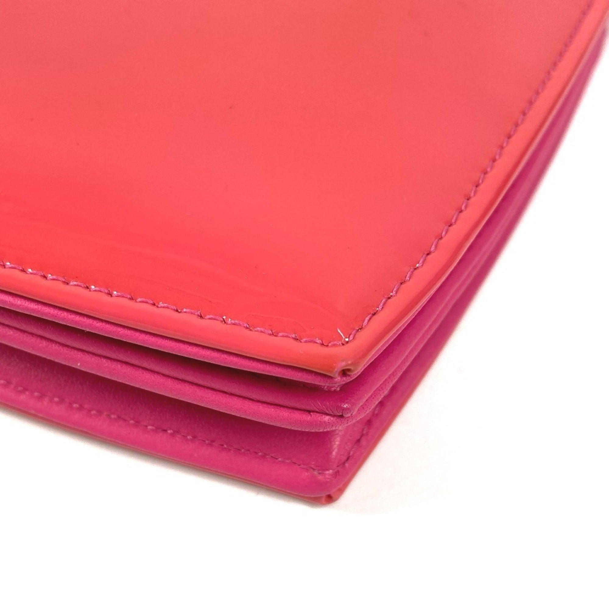 Chanel Pink Patent Leather Chain/Shoulder Wallet (Pre-Owned)