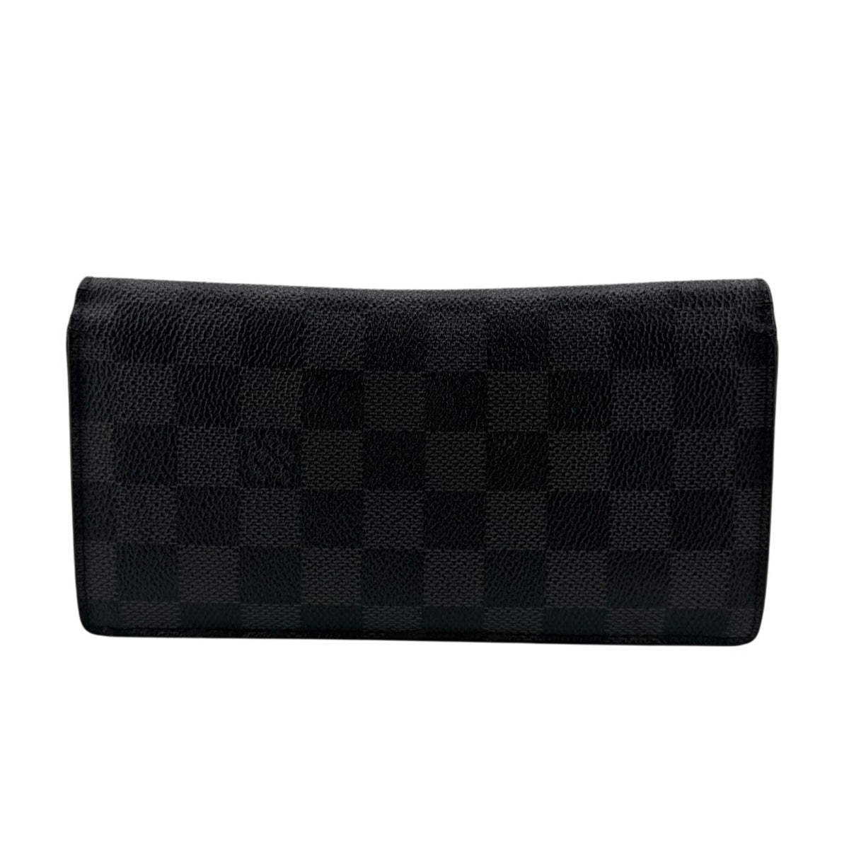 Louis Vuitton Damier Graphite Black Gray Leather Long Wallet (Bi-Fold) (Pre-Owned)
