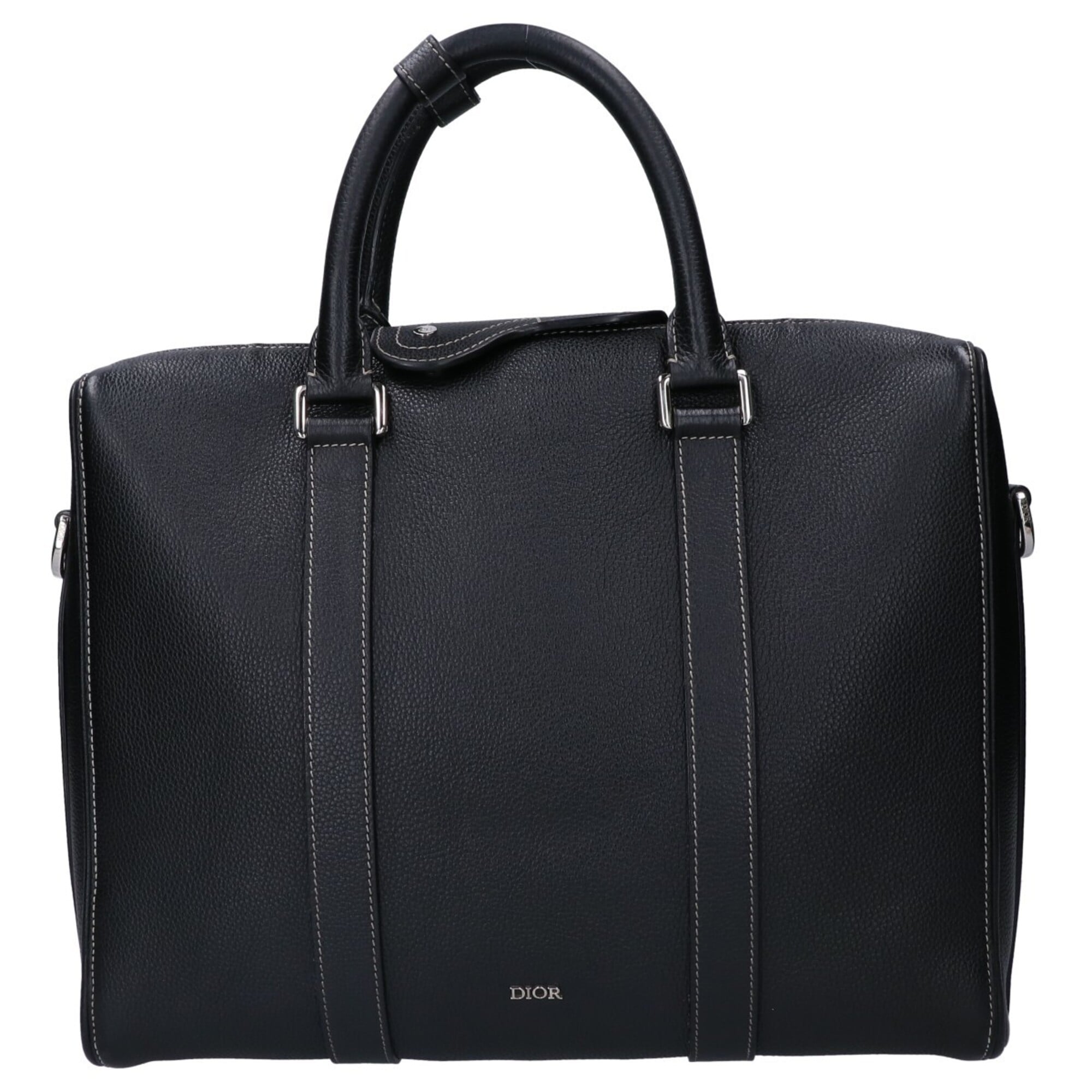 Christian Dior Black Leather Briefcase (Pre-Owned)