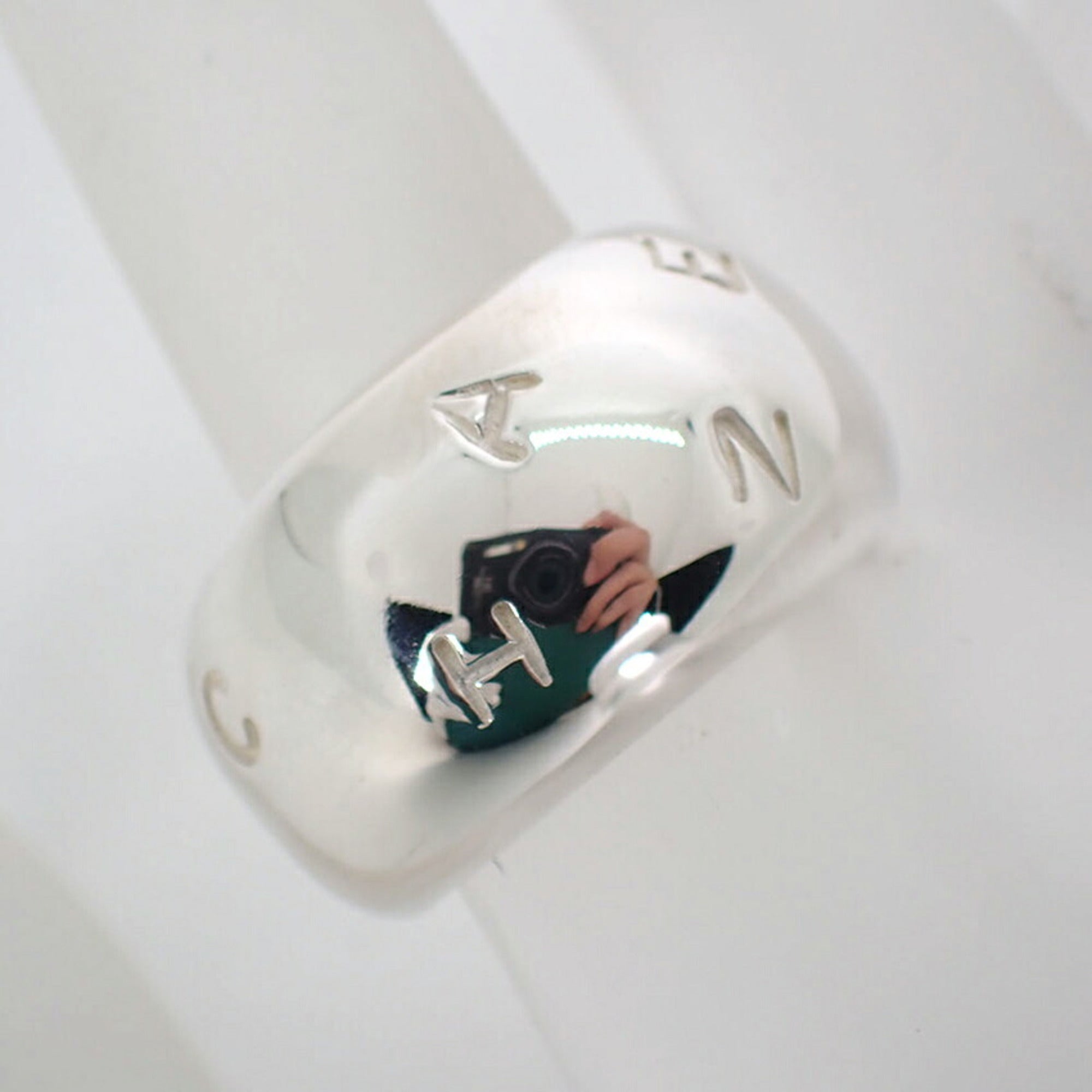 Chanel Sterling Silver 925 Band Ring (Pre-Owned)