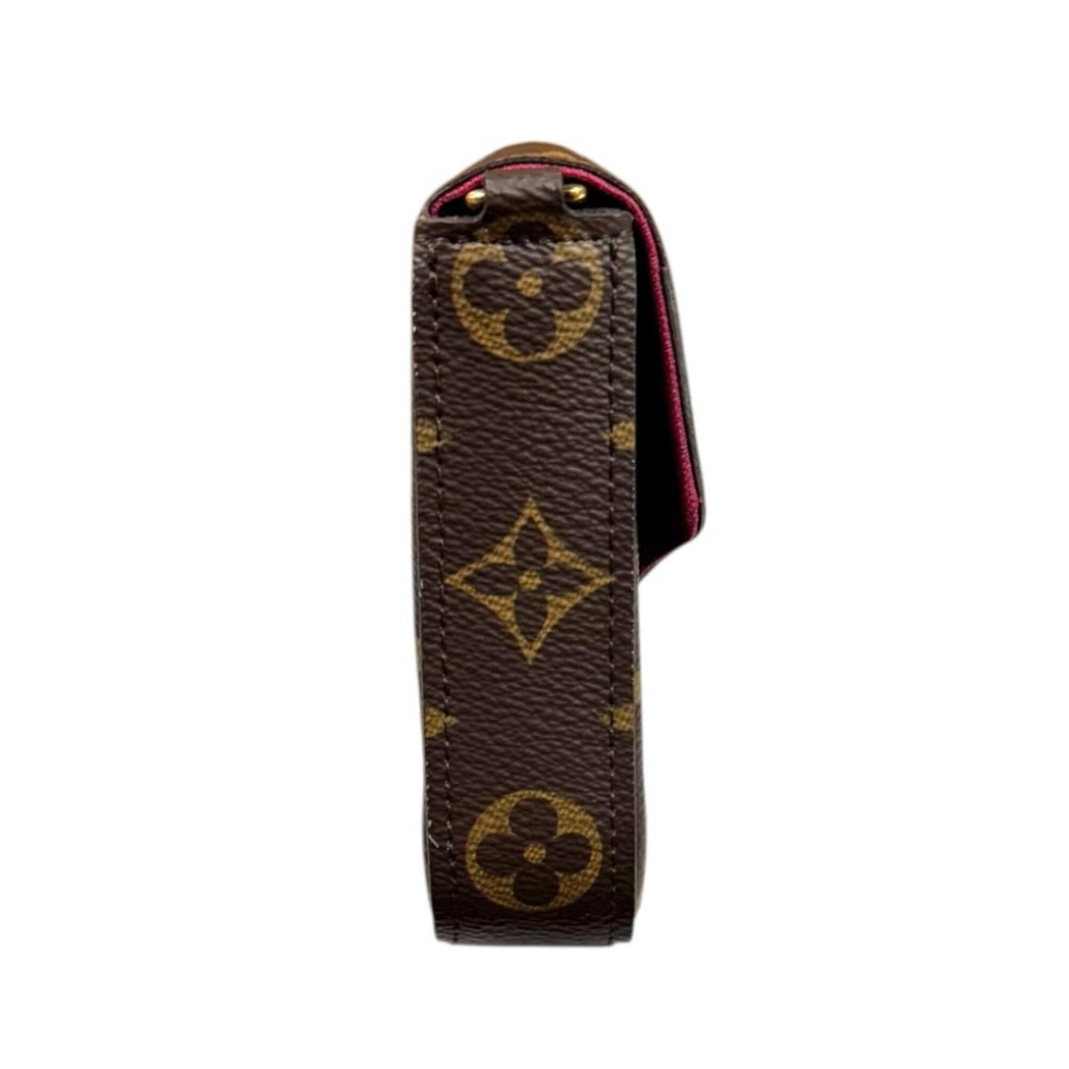 Louis Vuitton Monogram Brown Fuchsia Monogram Clutch Bag Shoulder Bag (Pre-Owned)